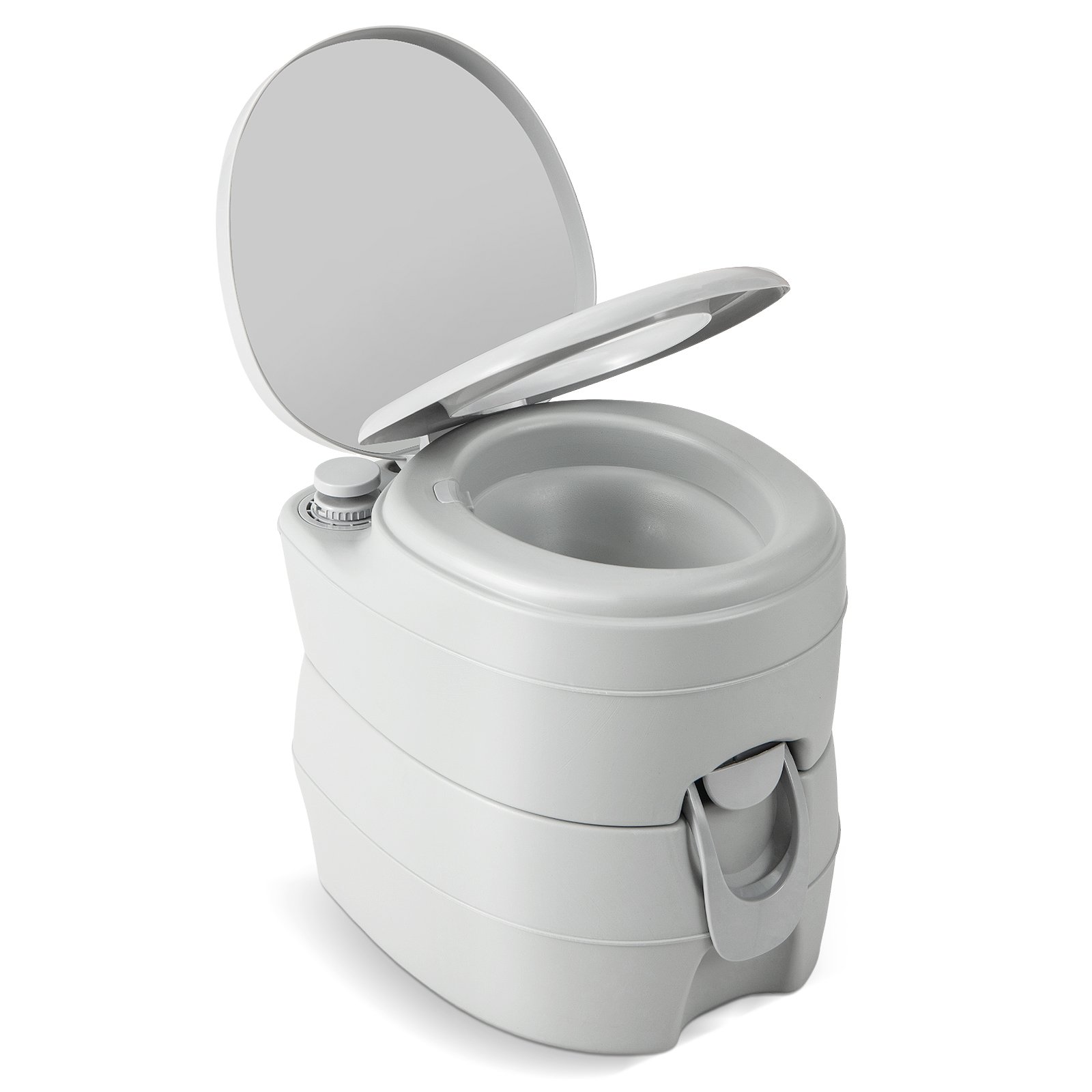 Portable Toilet with 20 L Detachable Waste Tank-Grey - Savings Store