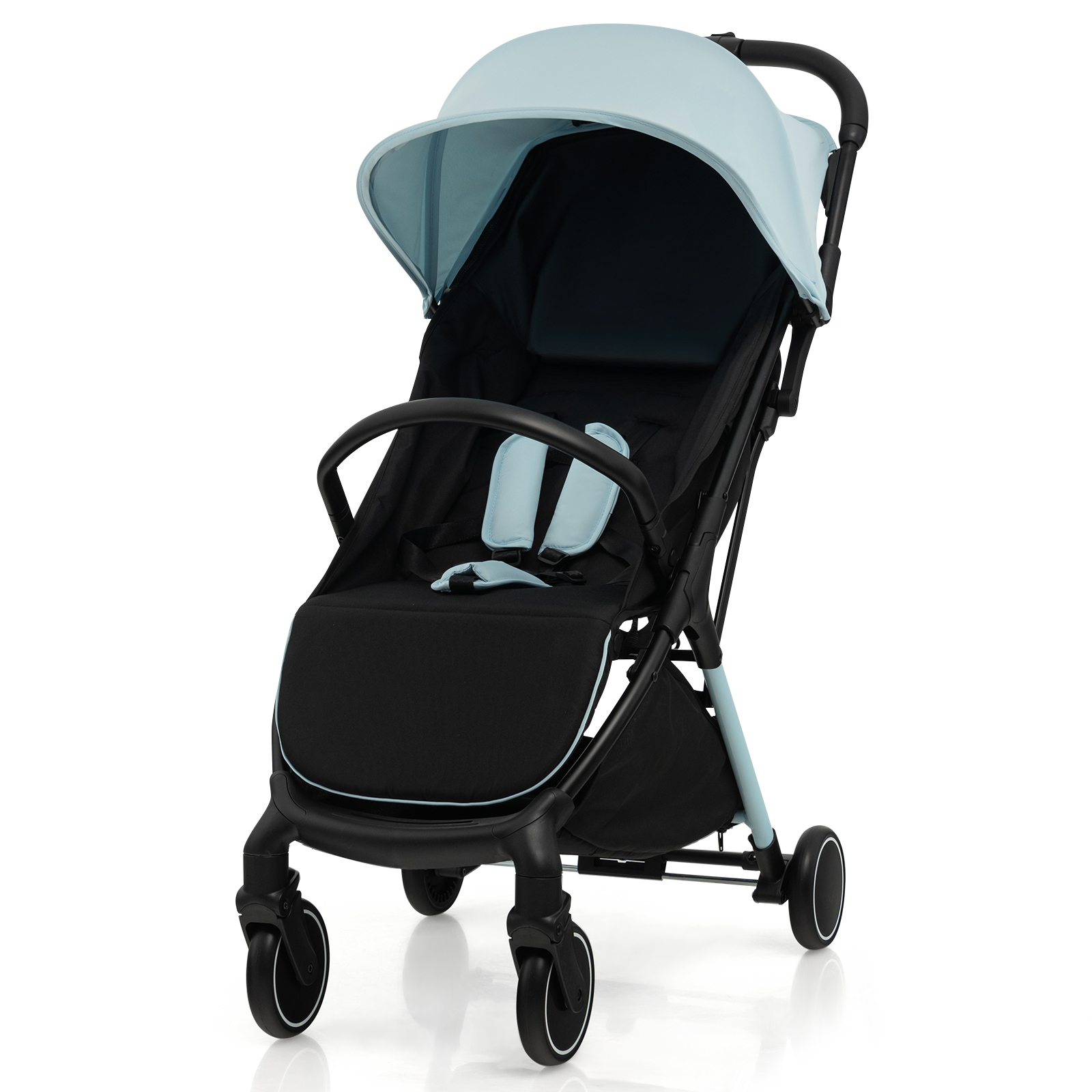 Lightweight Baby Stroller with Detachable Seat Cover - Blue - Savings Store