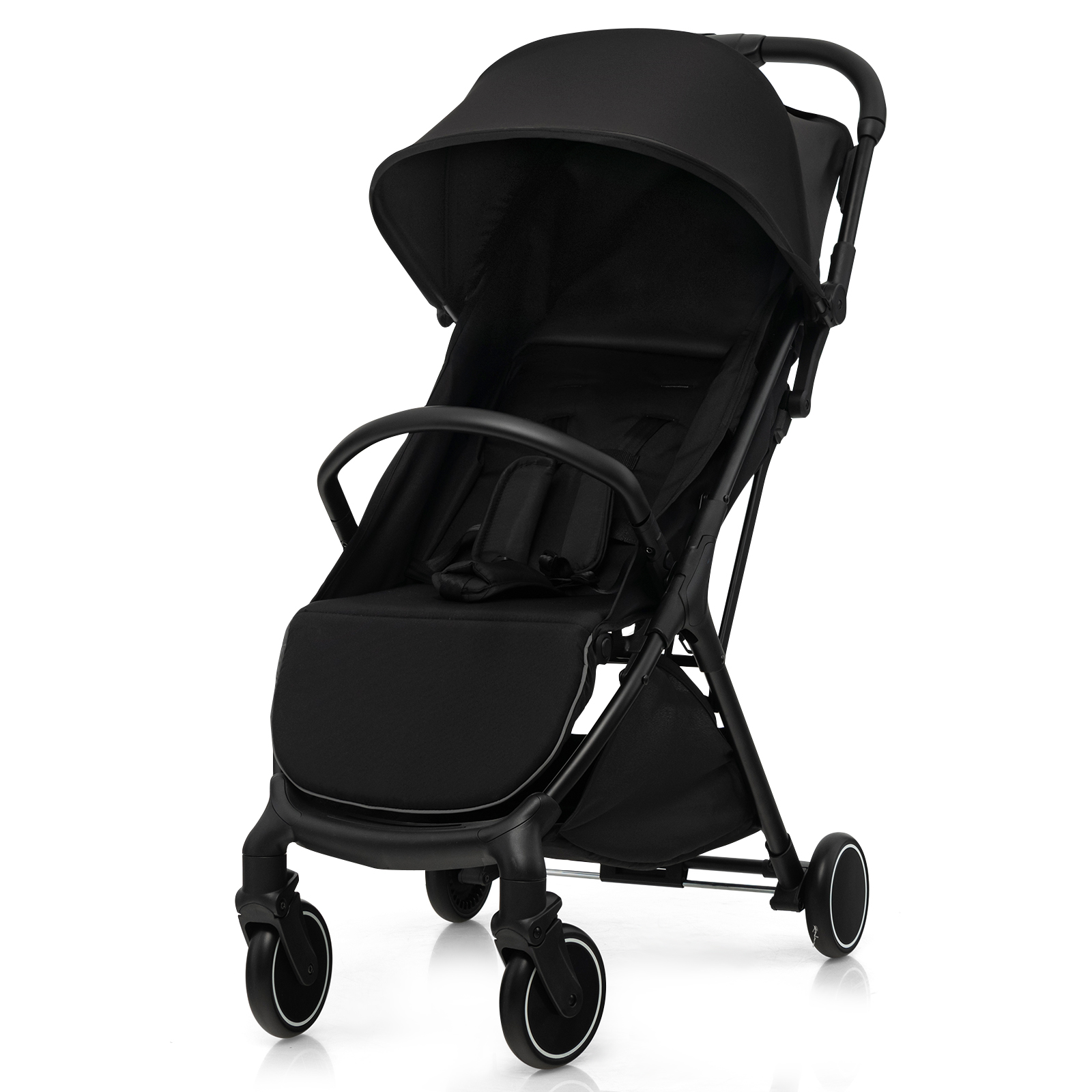 Lightweight Baby Stroller with Detachable Seat Cover - Black - Savings Store