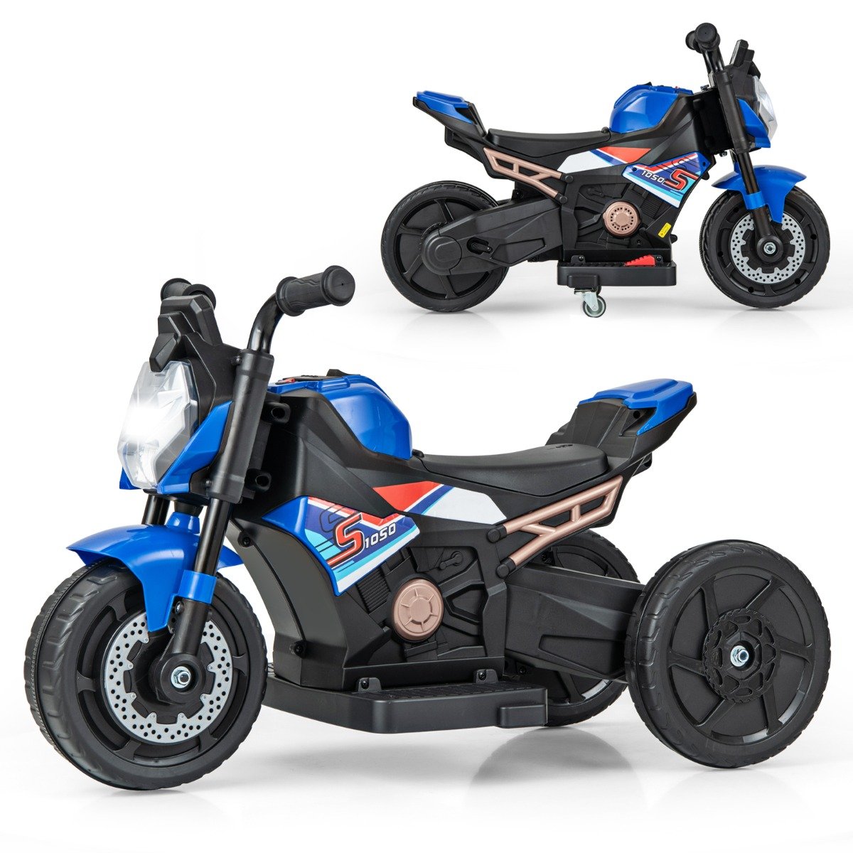 Kids Electric Motorcycle - 6V Kids Rideon Motorcycle - Blue - Savings Store