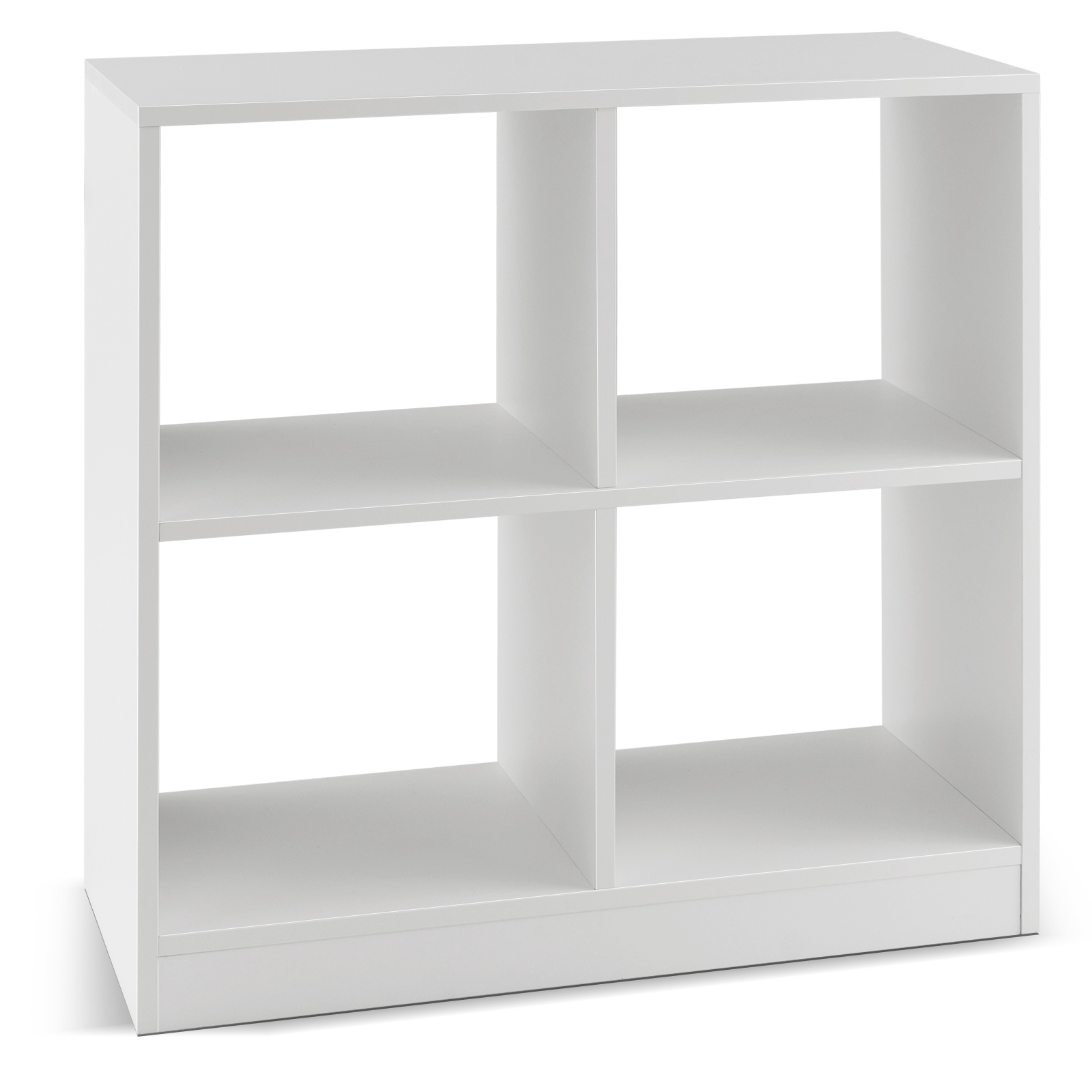 4-cube Wooden Storage Cabinet with Anti-Toppling Device -White - Savings Store
