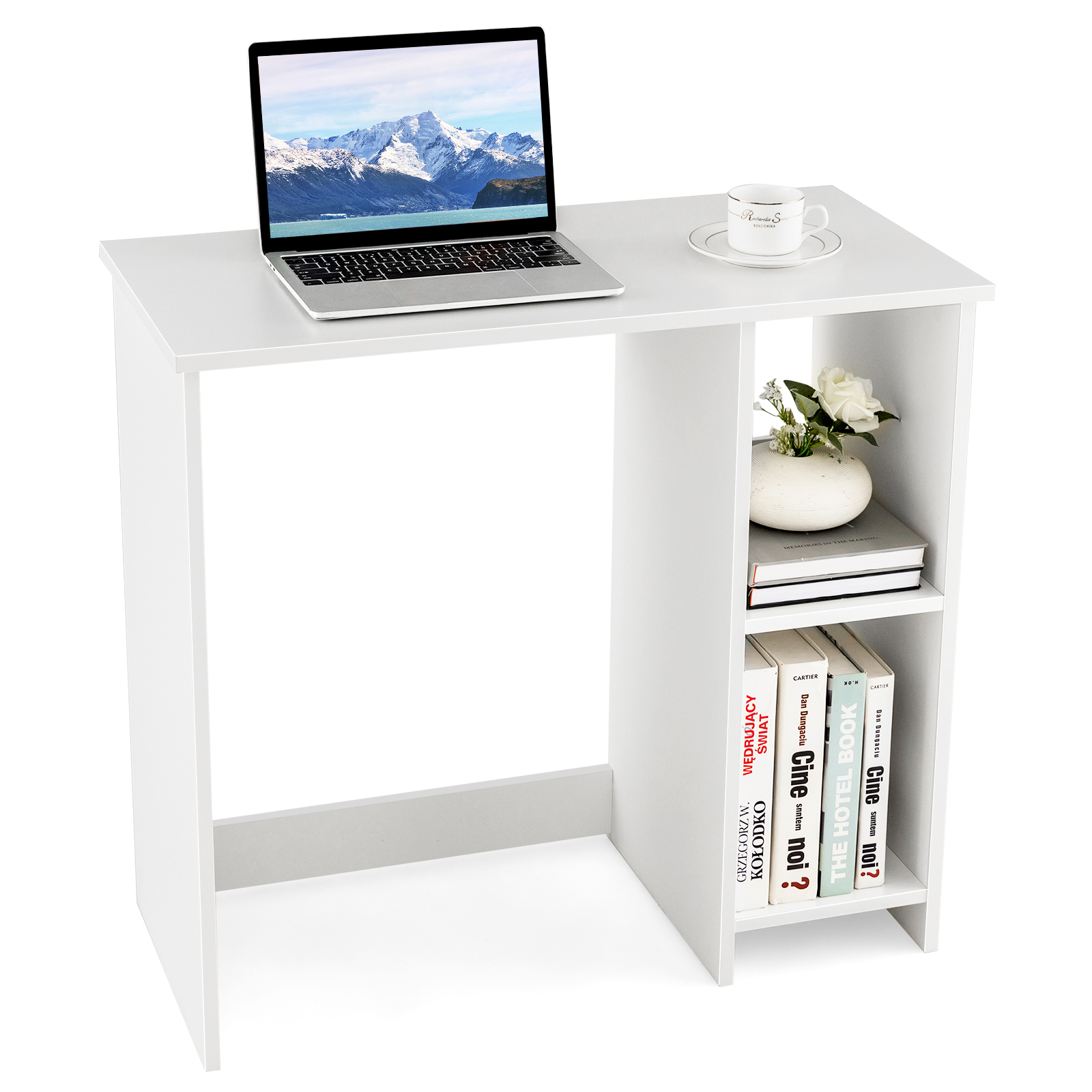 31.5 Inch Home Office Desk for Small Space-White - Savings Store