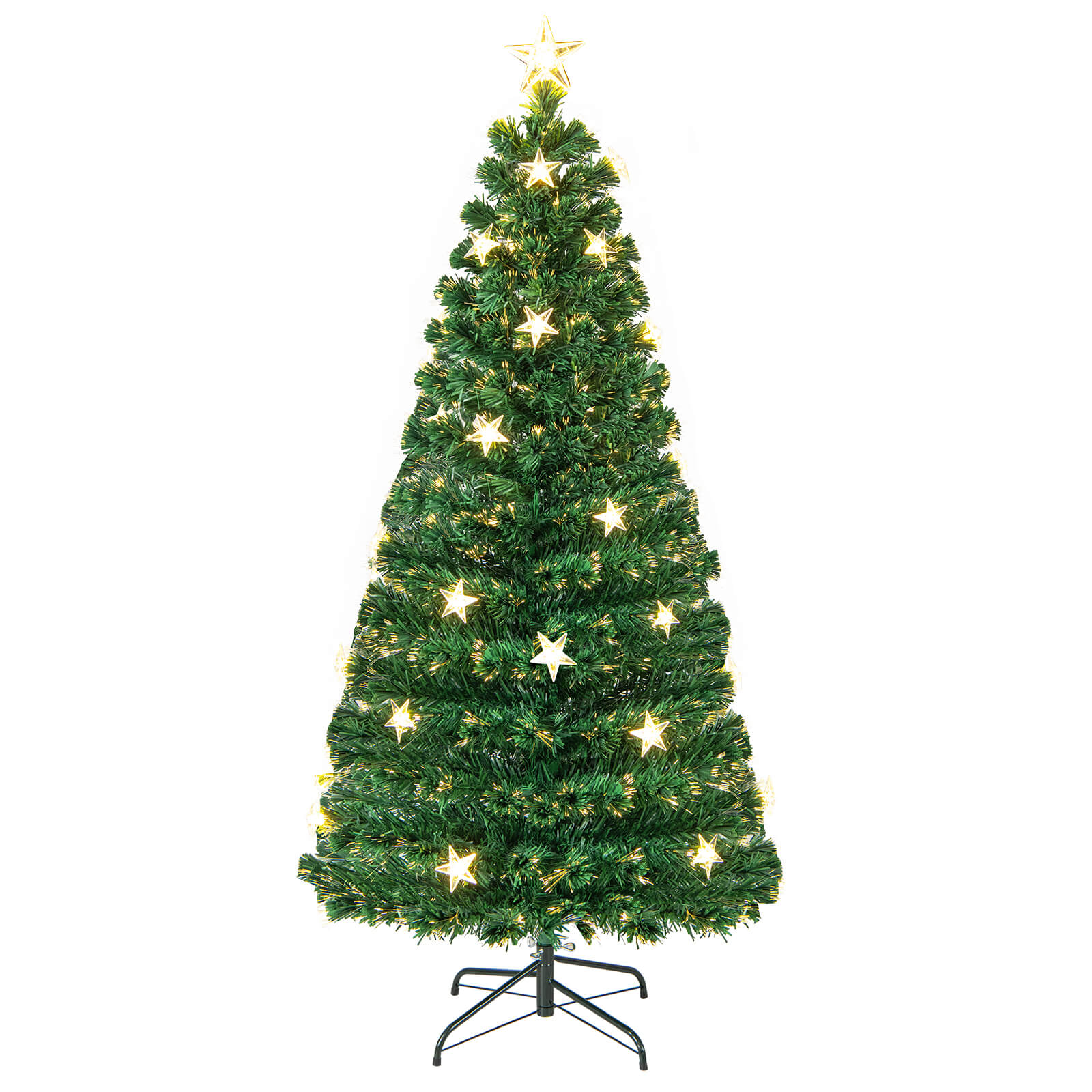 Fiber Optic Christmas Tree with Star Lights - 5ft - Savings Store