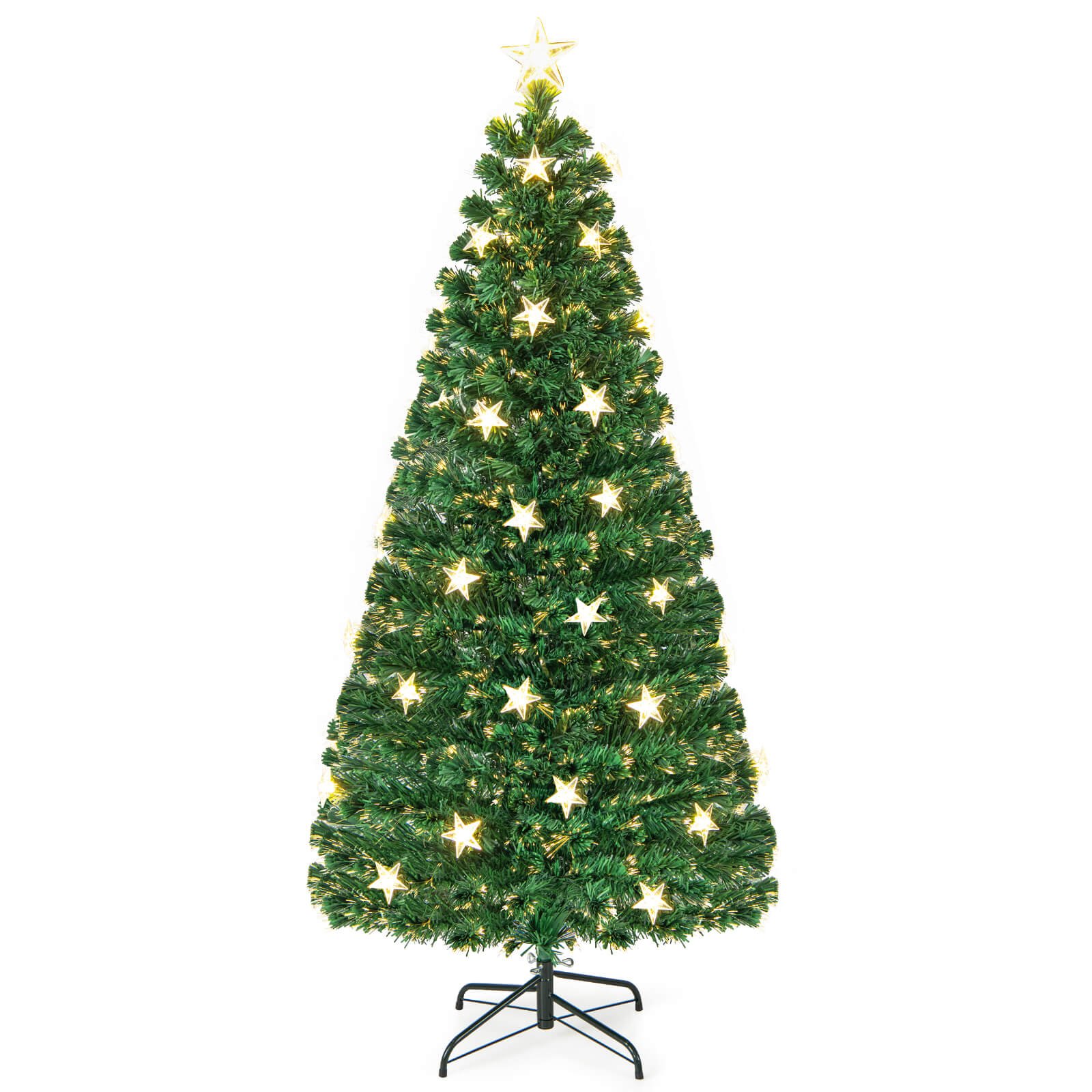 Fiber Optic Christmas Tree with Star Lights - 6ft - Savings Store