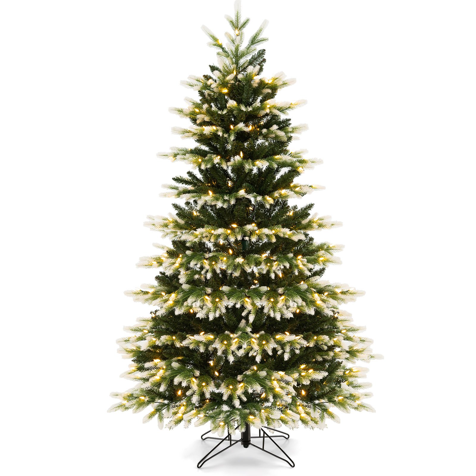 Christmas Tree - 180 cm Artificial Hinged Xmas Tree with 350 LED Lights - Savings Store