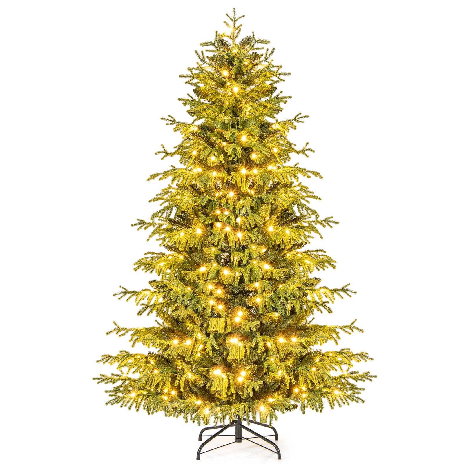 Pre-lit Hinged Artificial Christmas Tree with LED Lights - 6 ft - Savings Store