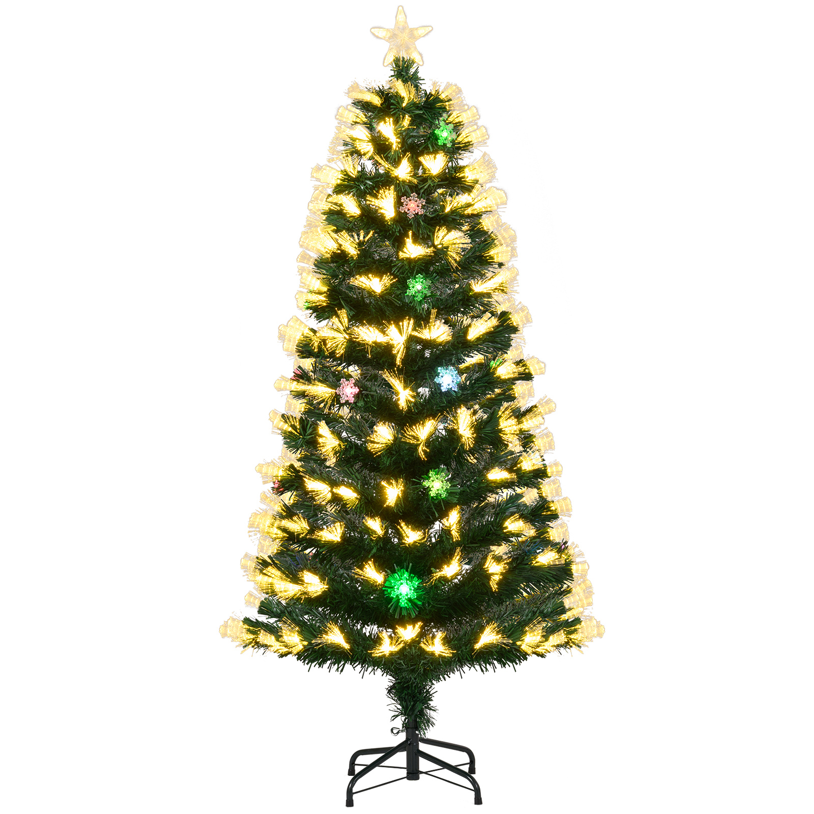 Pre-lit Fibre Optic Christmas Tree with 8 Modes - 150 cm - Savings Store
