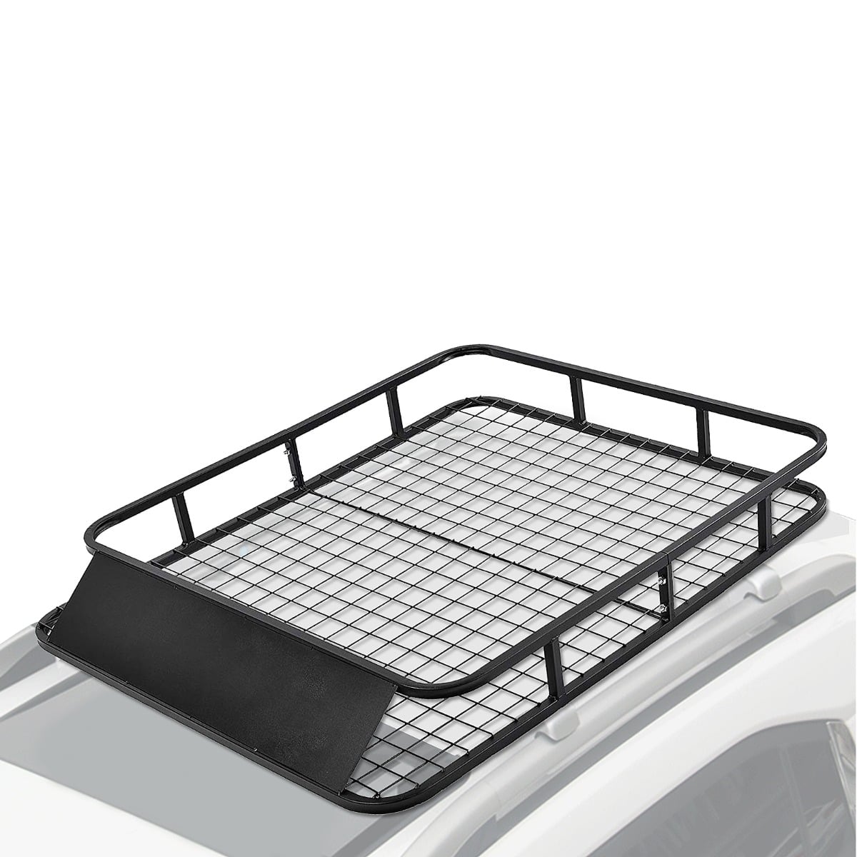 Car Roof Rack Basket with Wind Shield and U-Bolts - Savings Store
