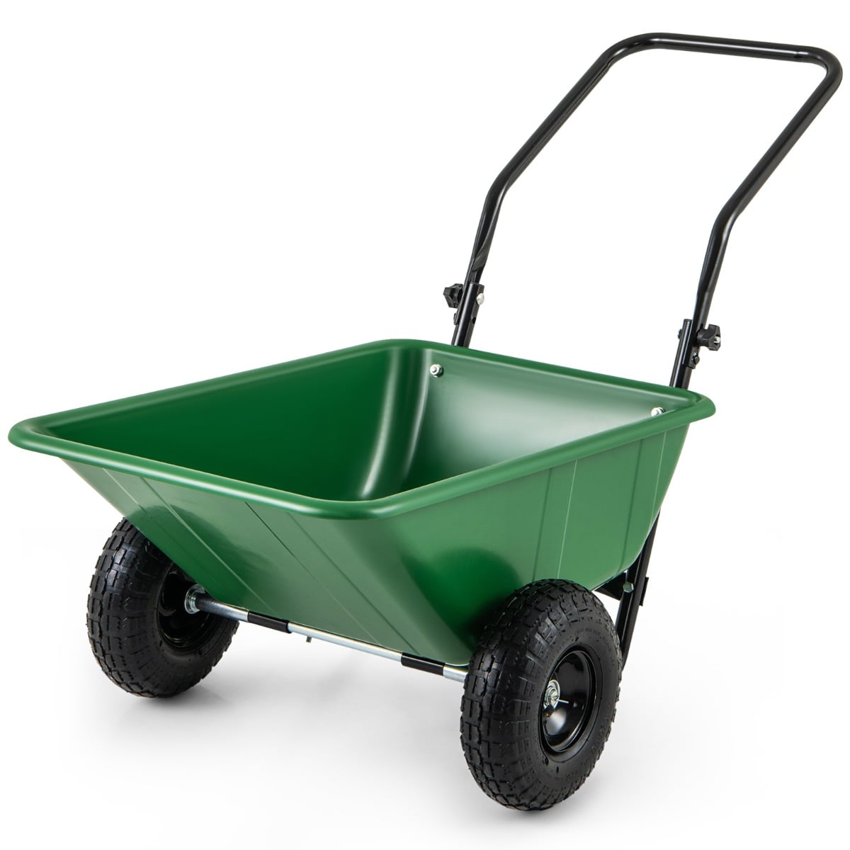 BAXWELL Heavy-Duty Garden Utility Cart with Pneumatic Tires-Green - Savings Store