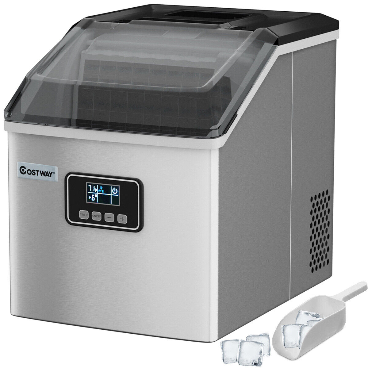 Countertop Ice Maker Portable Cube Machine 22KG/24H with LCD Display - Savings Store