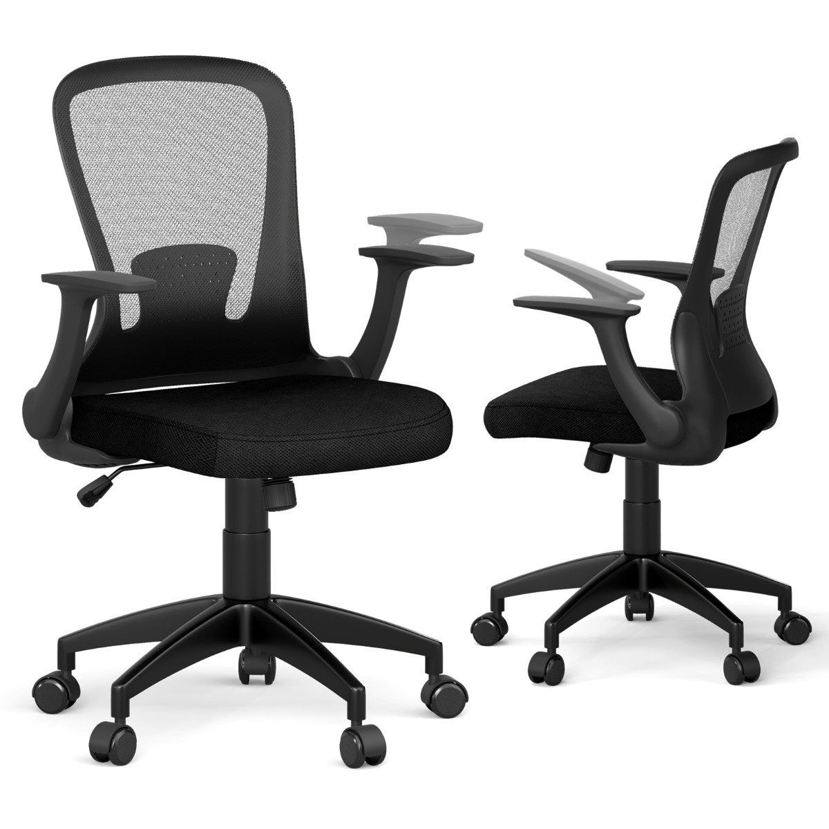 Ergonomic Mesh Office Chair with Adjustable Backrest-Black - Savings Store