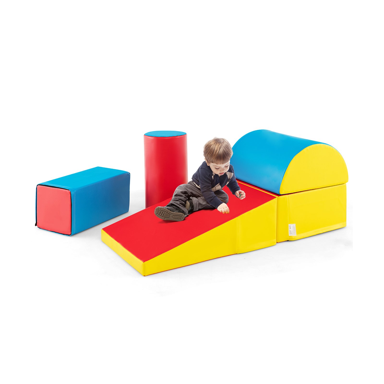 ARRIFI 5-Piece Soft Waterproof Kids Climb and Crawl Activity Playset-Blue and Red - Savings Store