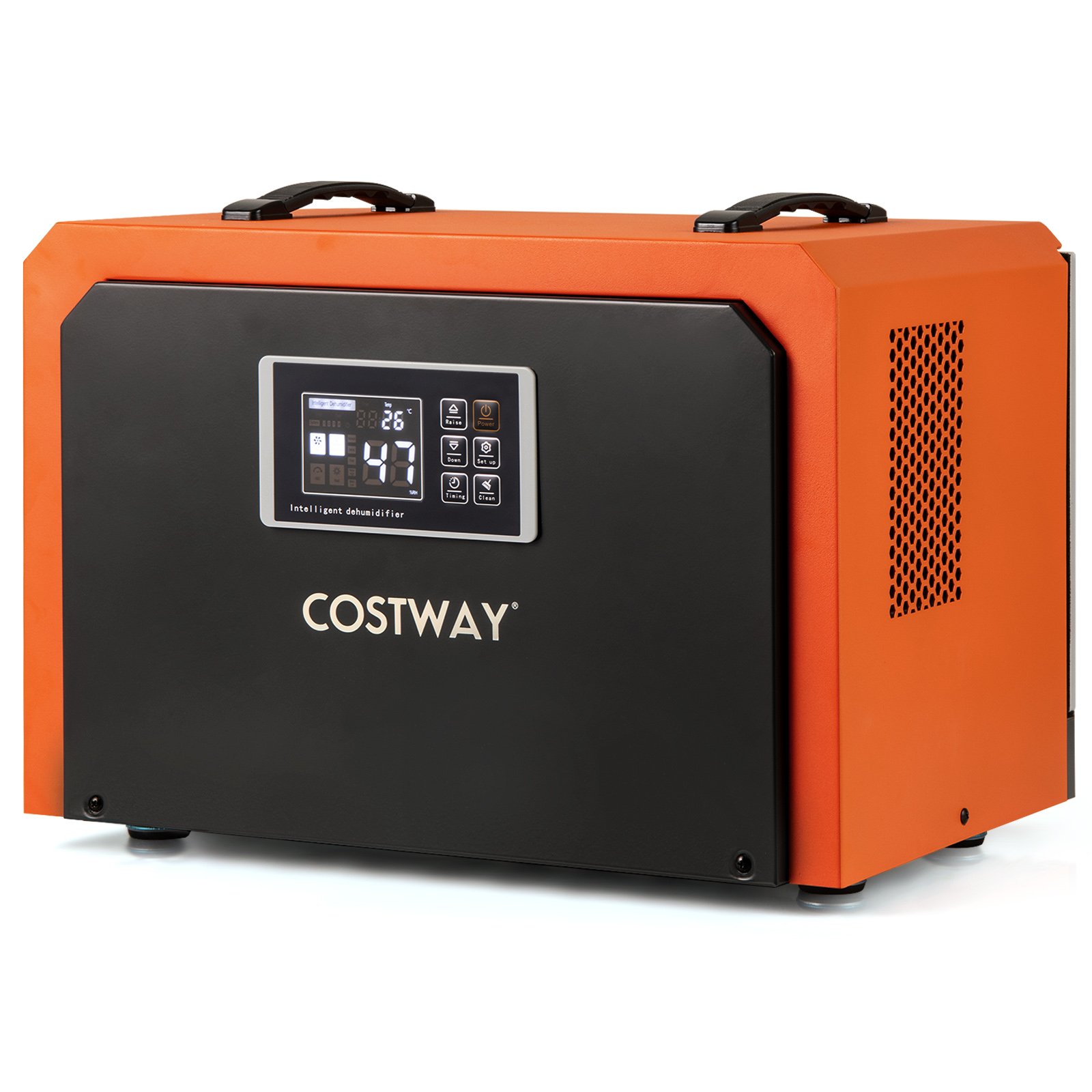 60L Crawl Space Dehumidifier with Drain Hose and 24H Timer-Orange - Savings Store