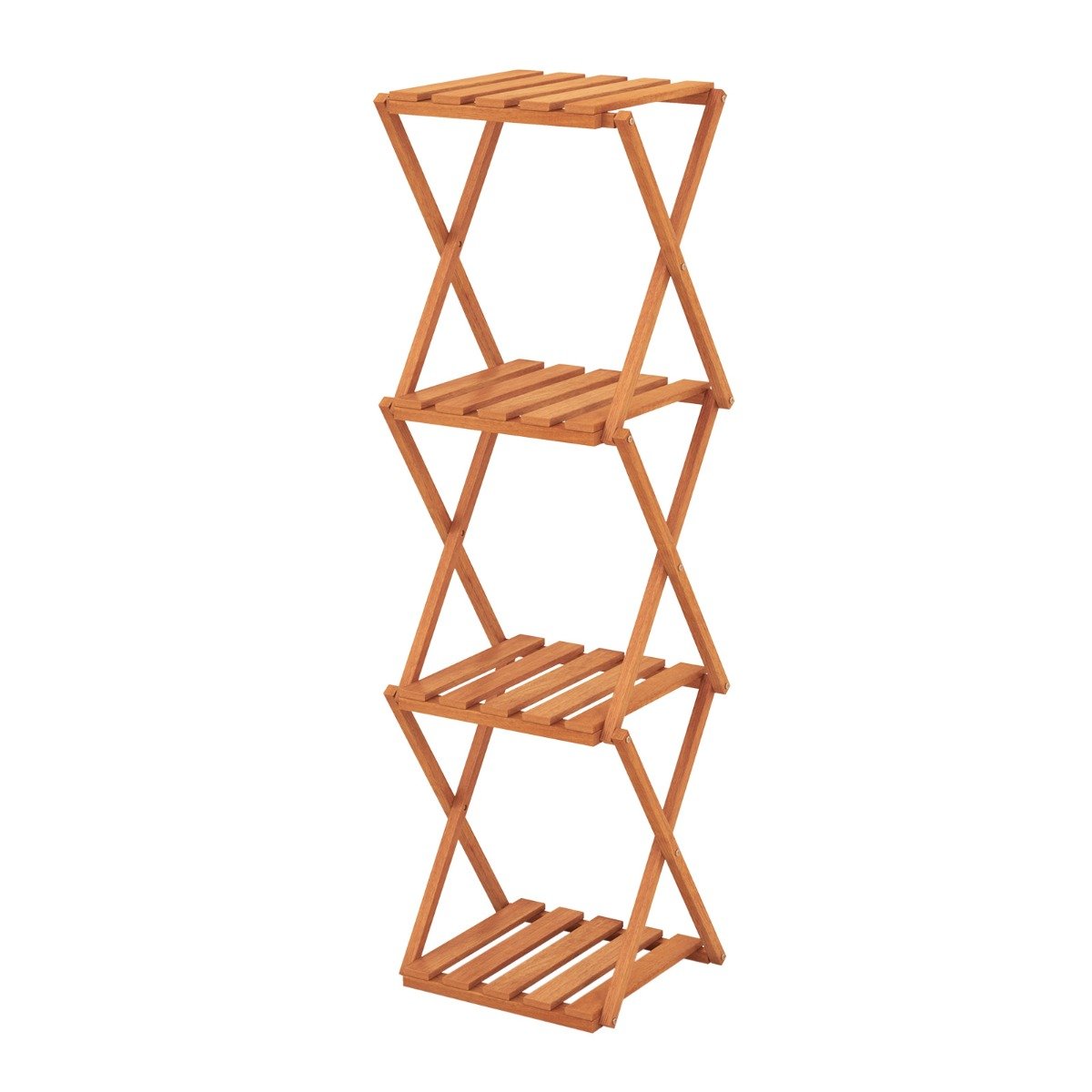 Free Standing Shoe Rack with Sturdy Wood Frame and Stable X-shaped Structure - Savings Store