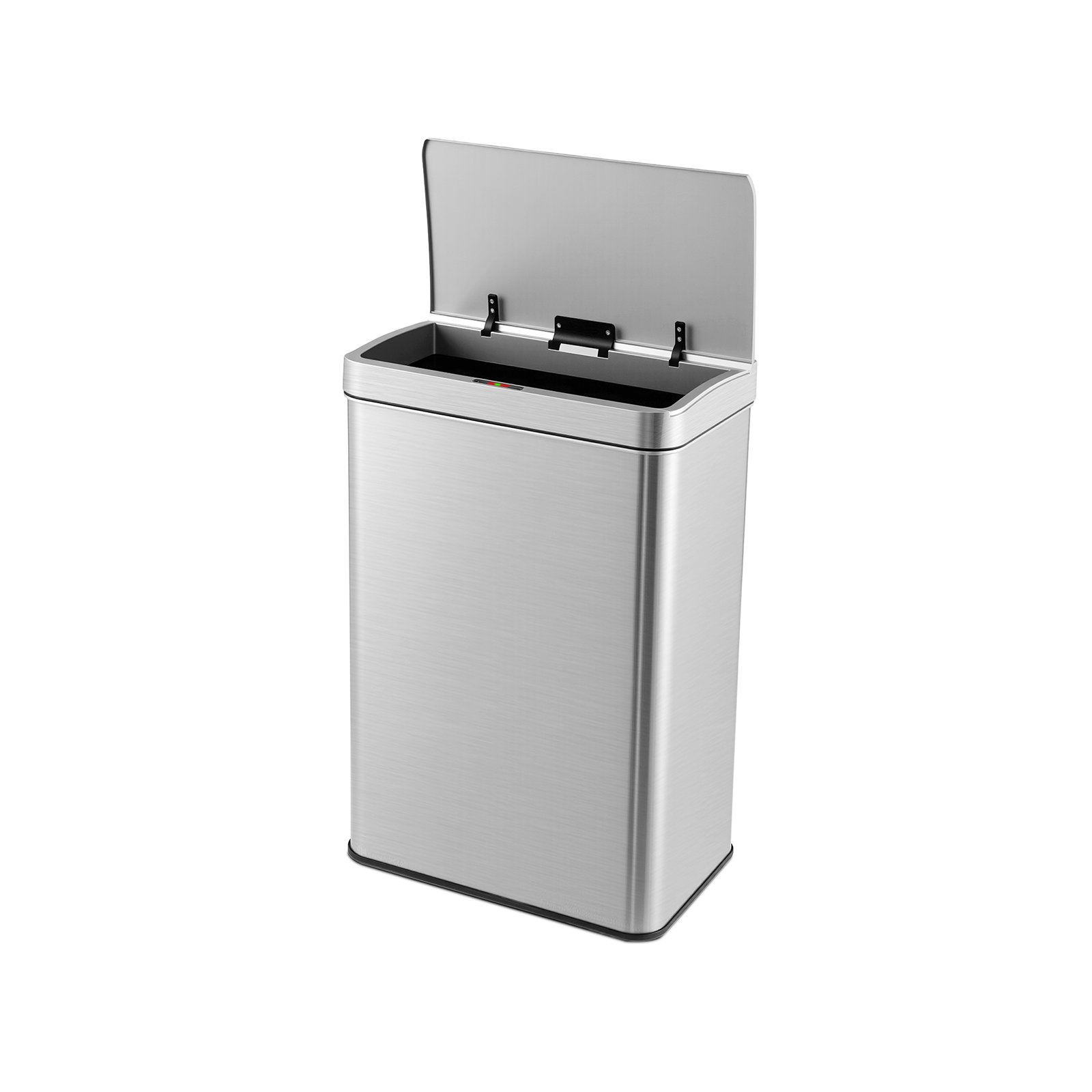 60L Automatic Trash Can with Lid-Silver - Savings Store