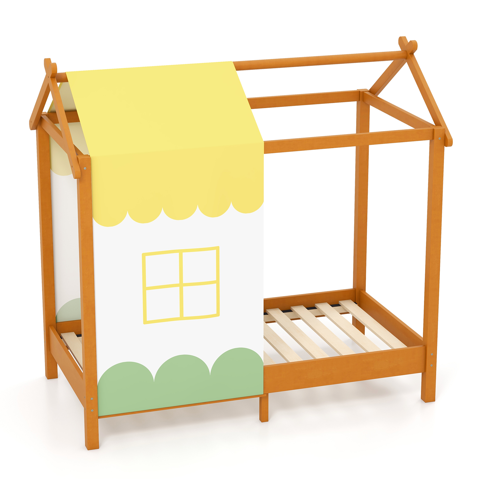 Kids House Bed with Roof Playhouse with Removable Canopy - Savings Store