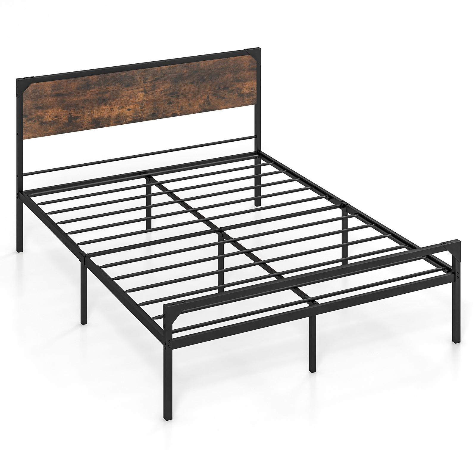 Metal Platform Bed with 9 Support Legs-King size - Savings Store