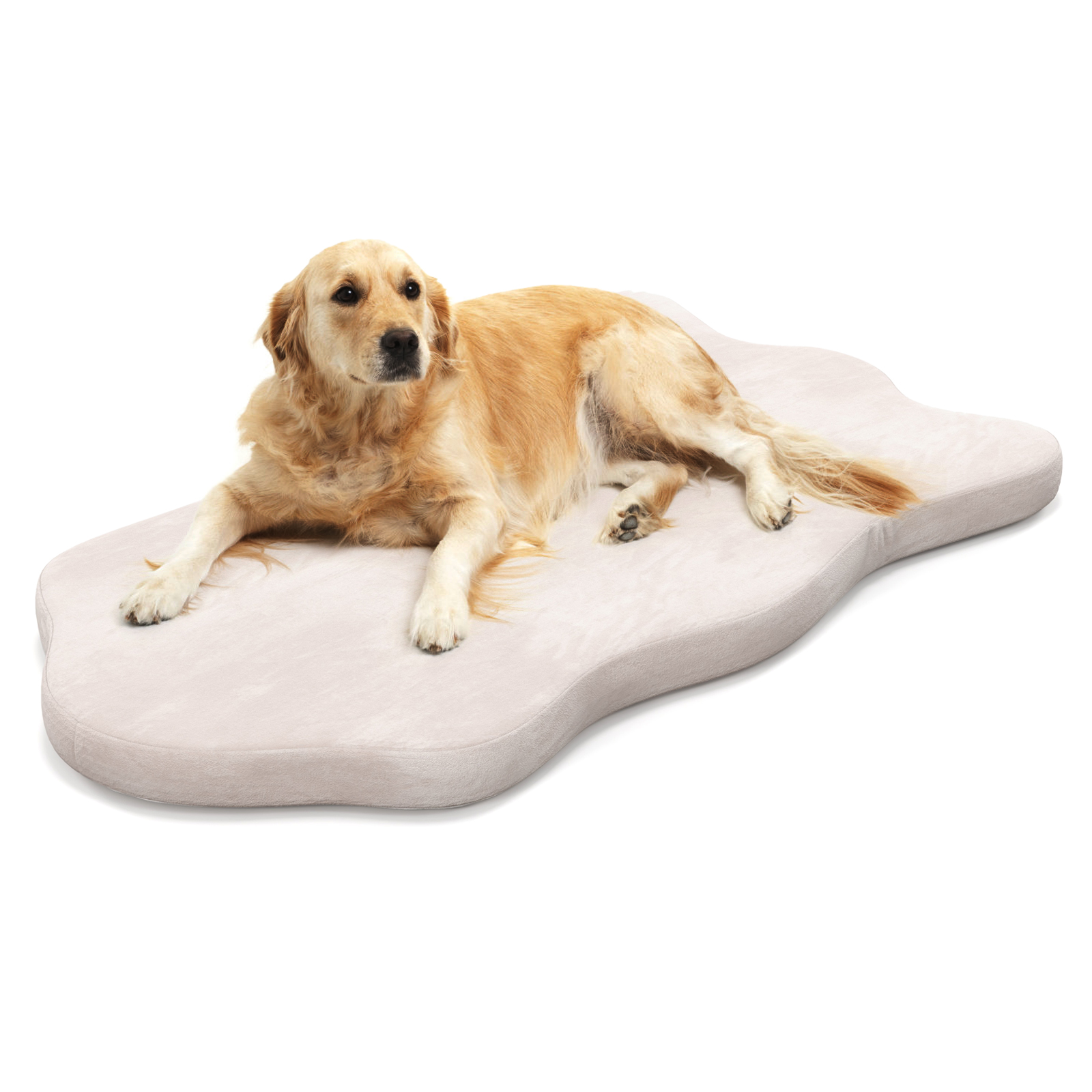 Large Dog Bed with Memory Foam Support and Removable Cover-Beige - Savings Store
