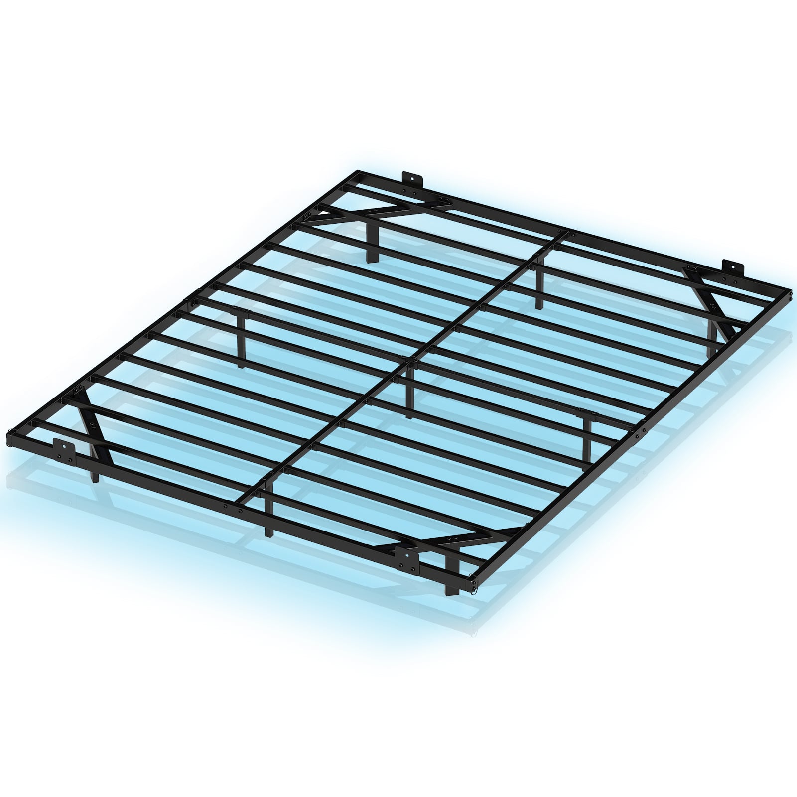 VVORA Floating Bed Frame Modern Metal Platform Bed with LED Lights-king size - Savings Store