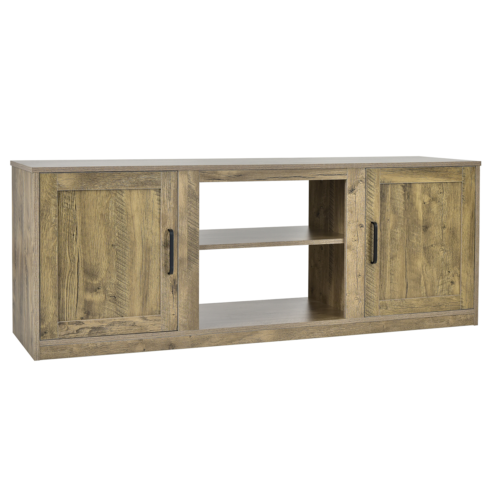 TV Stand for 65 Inches TVs with Storage Cabinets and Adjustable Shelves-Natural - Savings Store