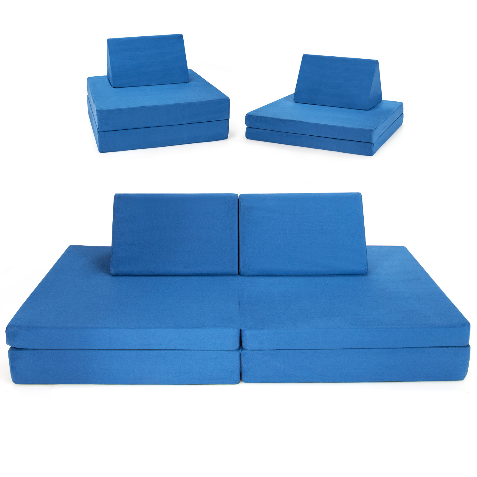 4-Piece Convertible Kids Couch with Folding Mats - Savings Store