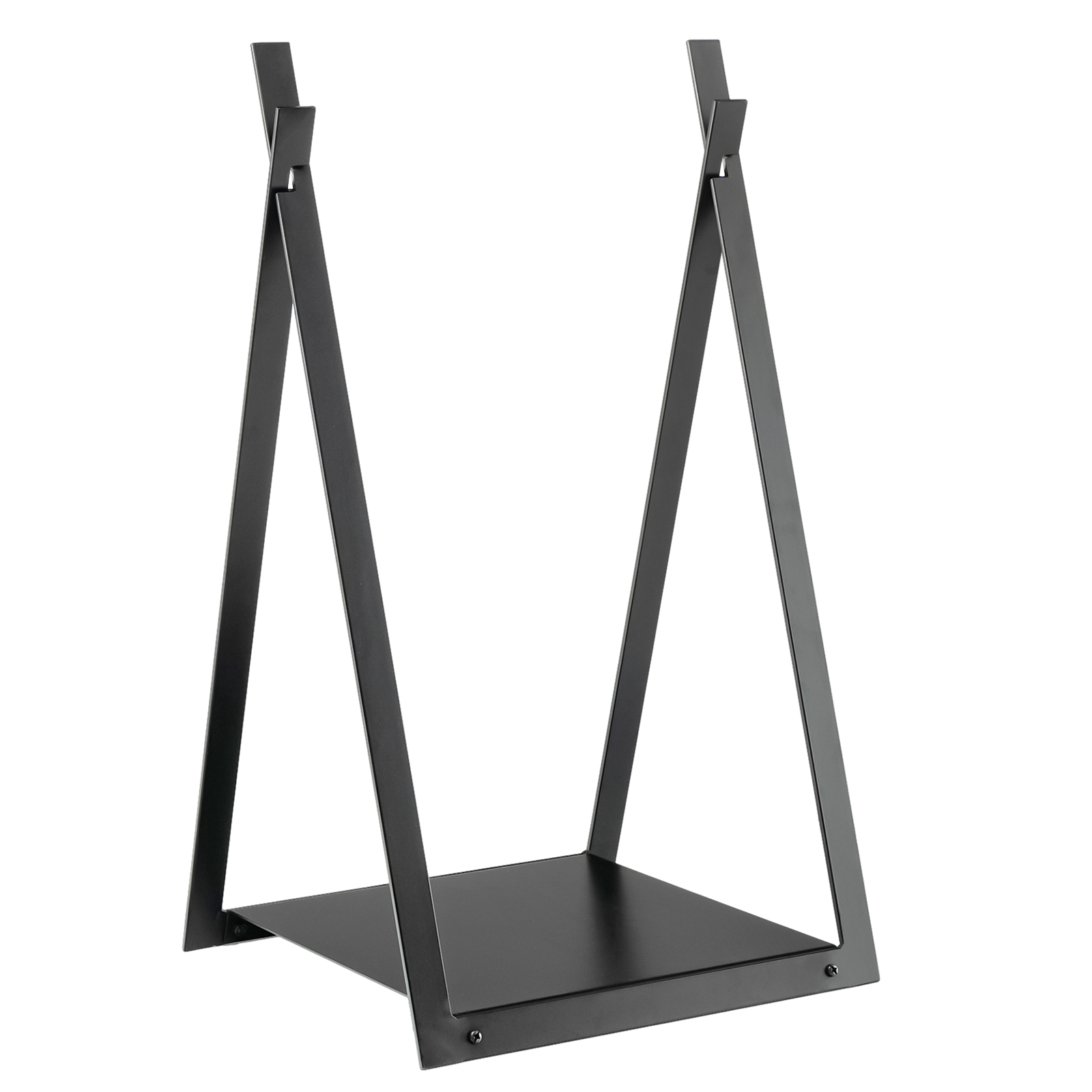 Firewood Log Rack with Solid Bottom Panel-Black - Savings Store