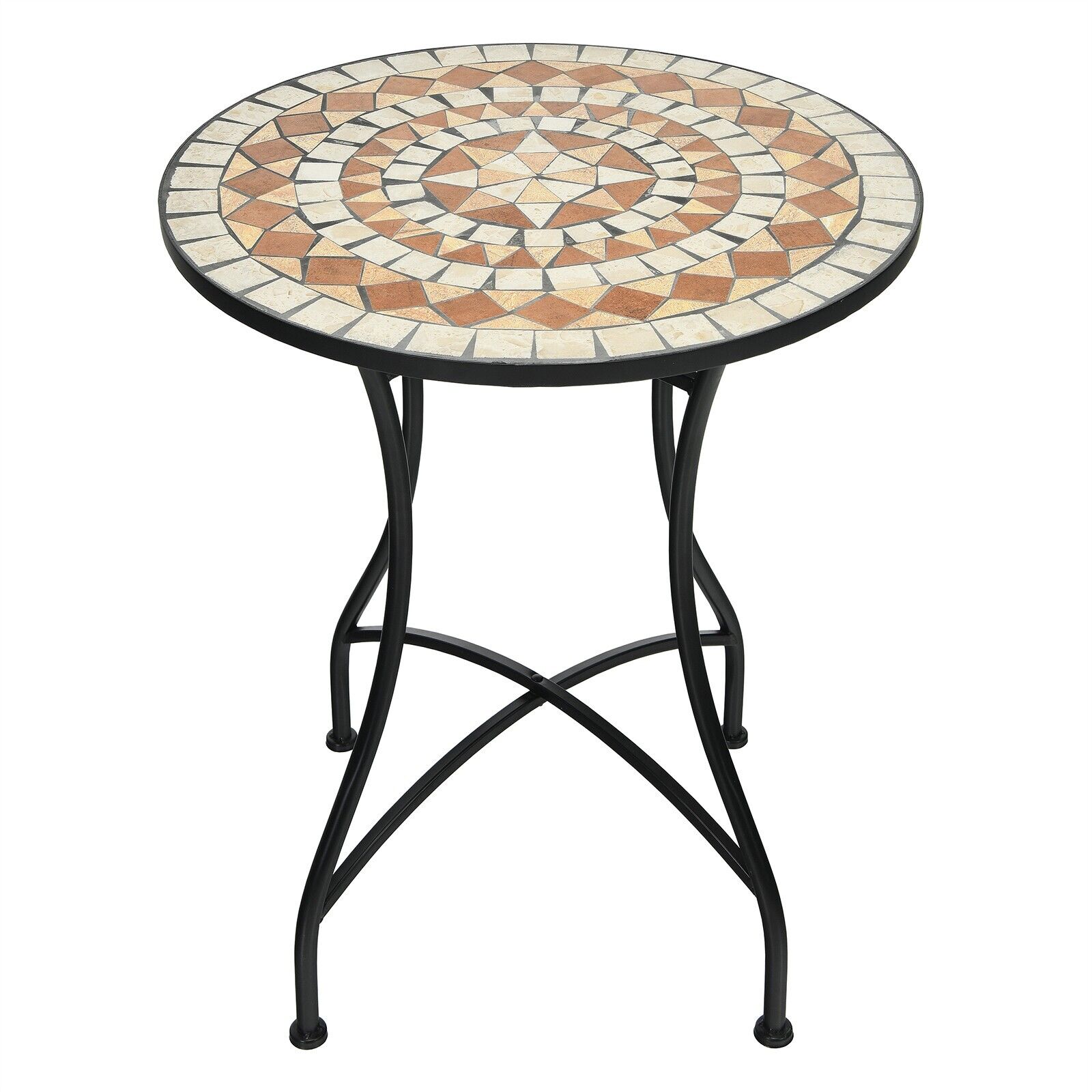 Garden Table - 60cm Mosaic Round Coffee Table - Savings Store