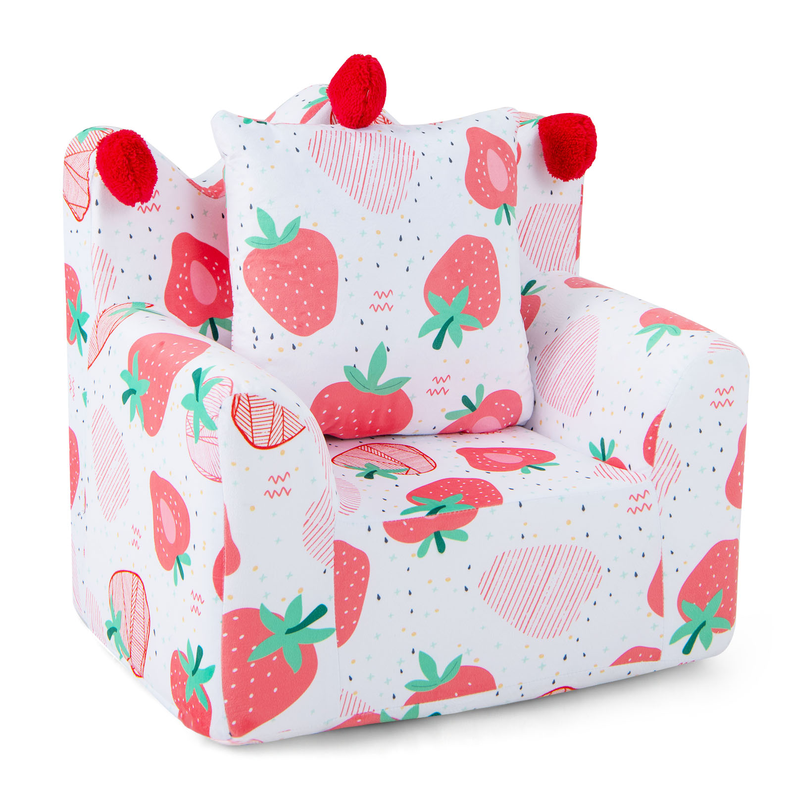 Kids Foam Armchair with Padded Pillow - Pink - Savings Store