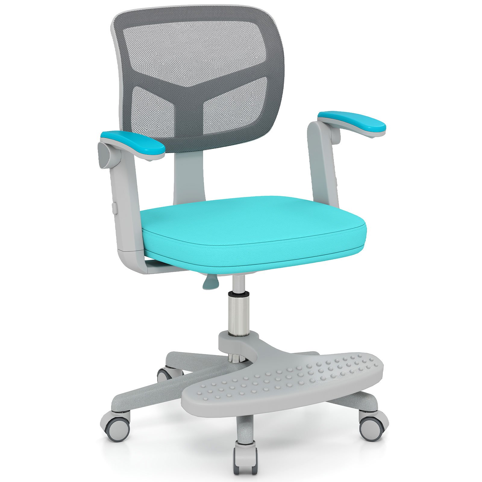 DAVREN Kids Desk Chair Children Study Chair with Adjustable Height Armrest and Footrest-Green - Savings Store