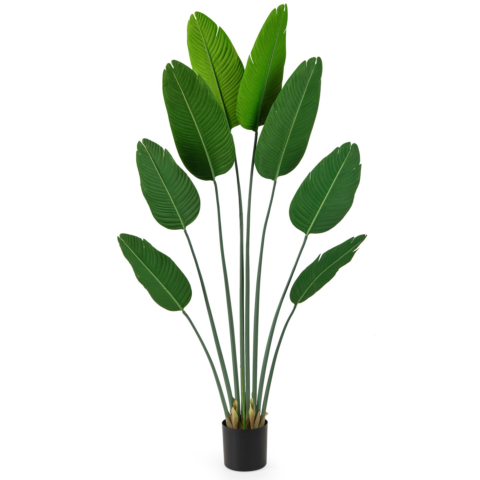 1.9 M Artificial Banana Leaf Tree with 8 Fabric Banana Leaves and Stable Cement-filled Pot - Savings Store