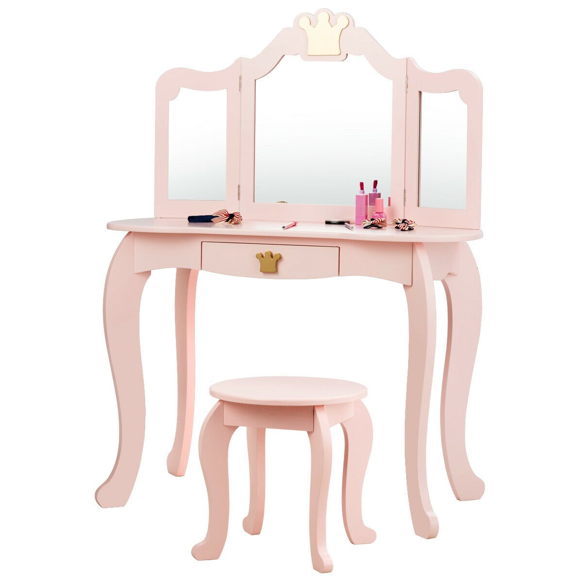 Dressing Table - QUINCY Dresser Pink 80cm - Savings Store