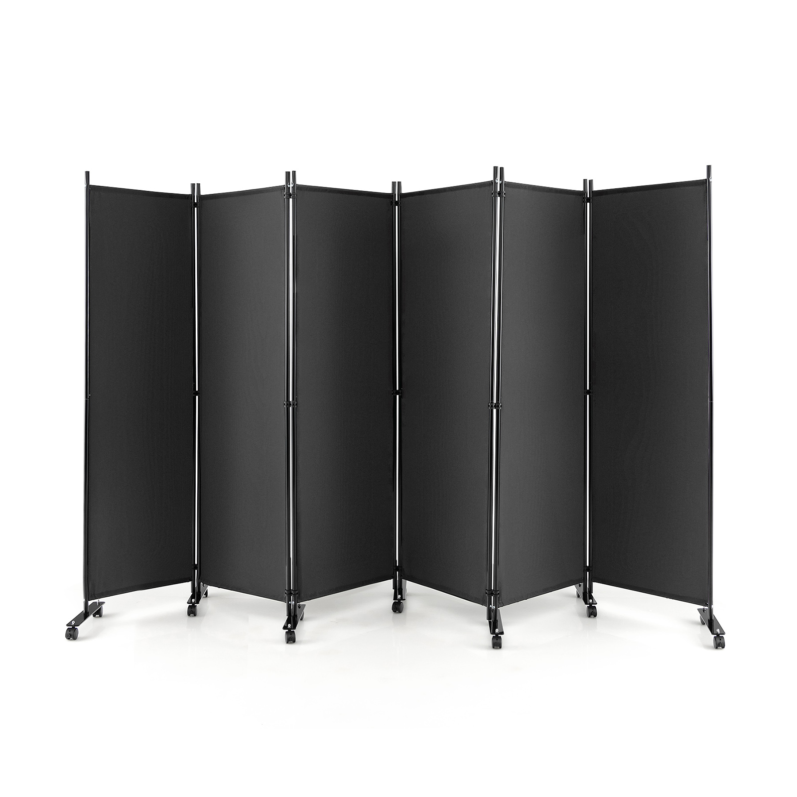 6 Panel Room Divider on Wheels for Indoor-Grey - Savings Store