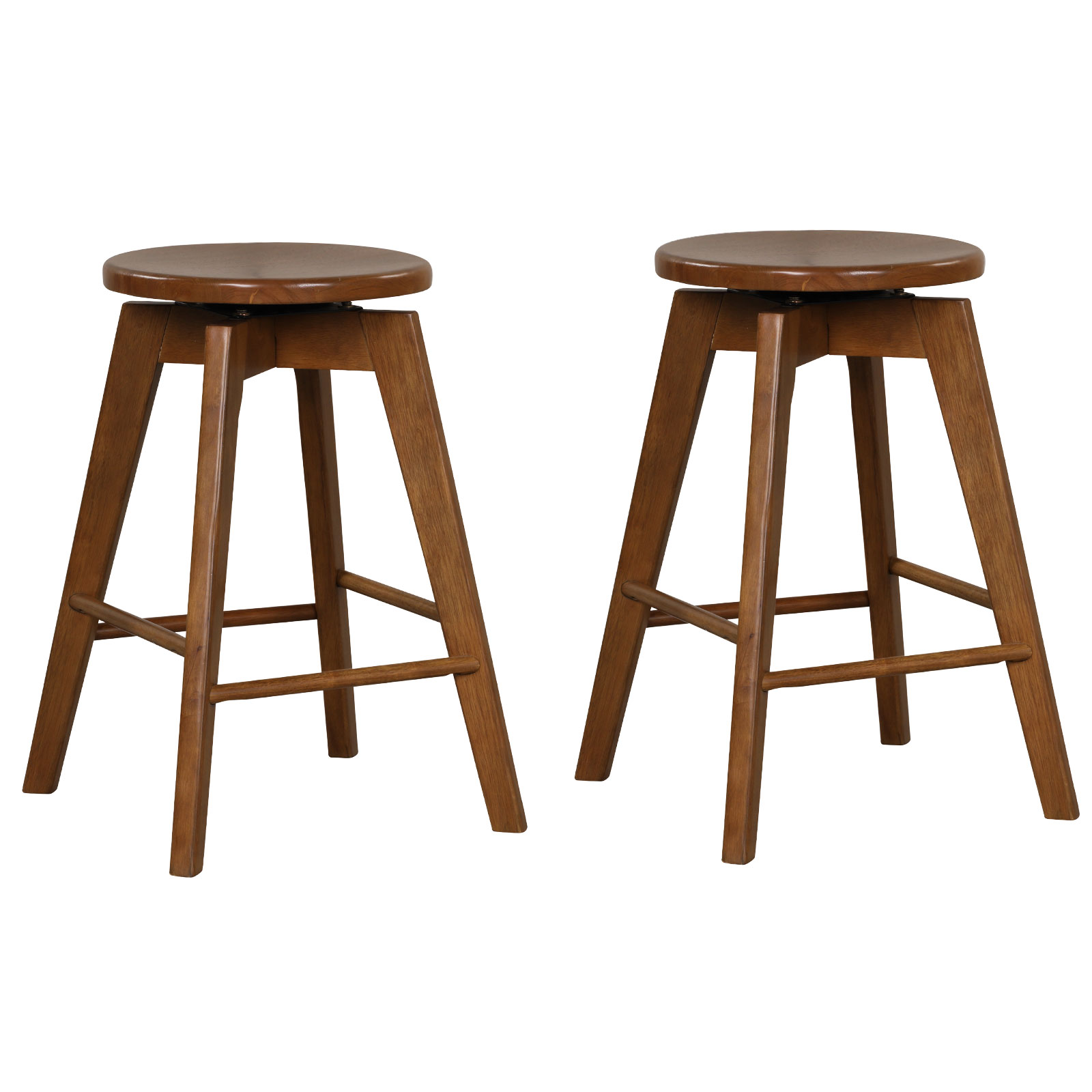 360Â° Swivel Counter Height Bar Chairs with Rubber Wood Frame - Savings Store