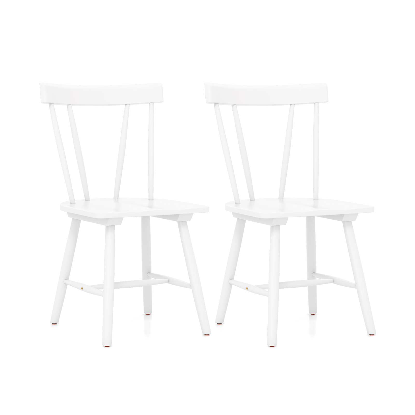 Set of 2 Windsor Chairs-White - Savings Store