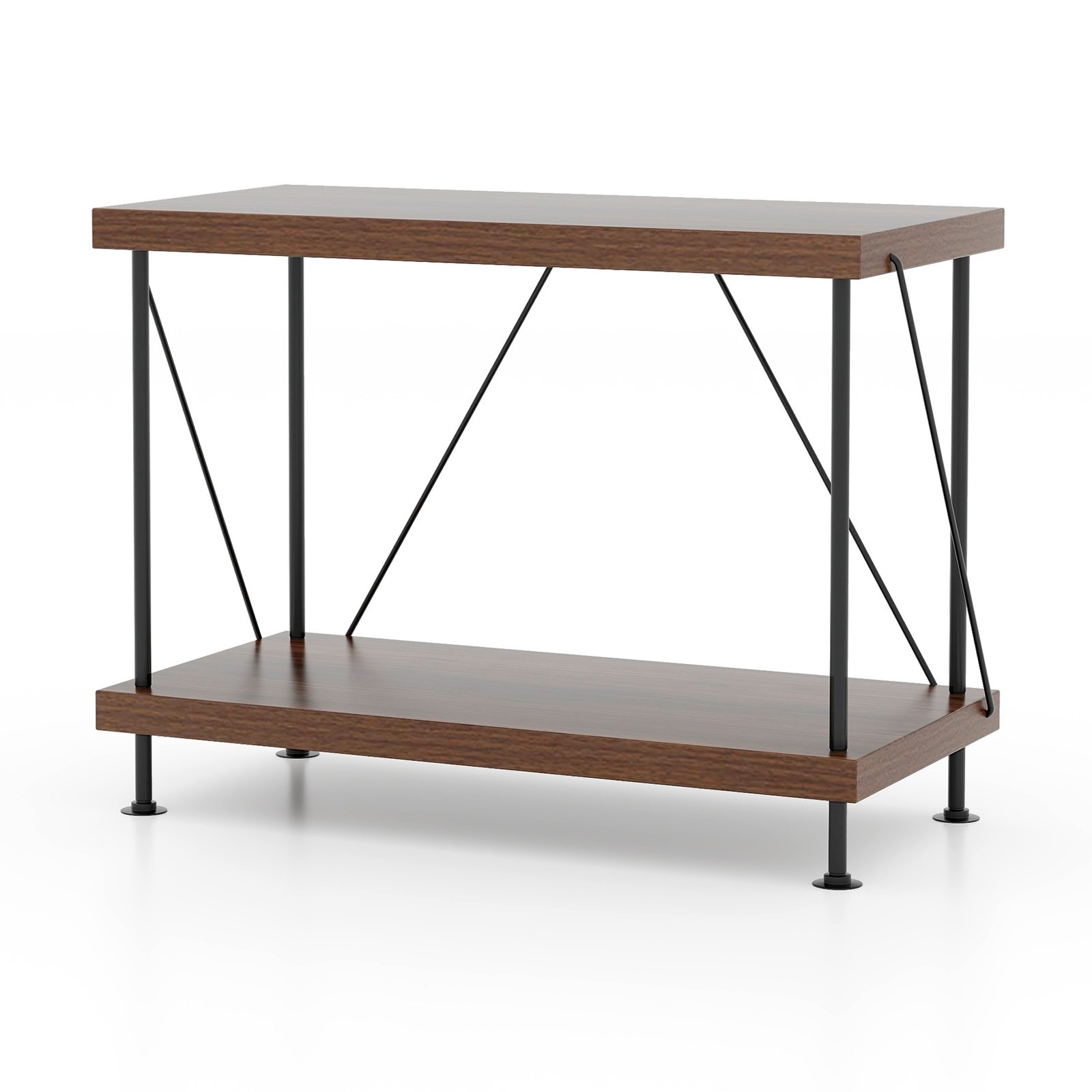 Display Rack - 2/3/4/5-Tier Multipurpose Display Rack with Metal Frame-2-Tier - Savings Store