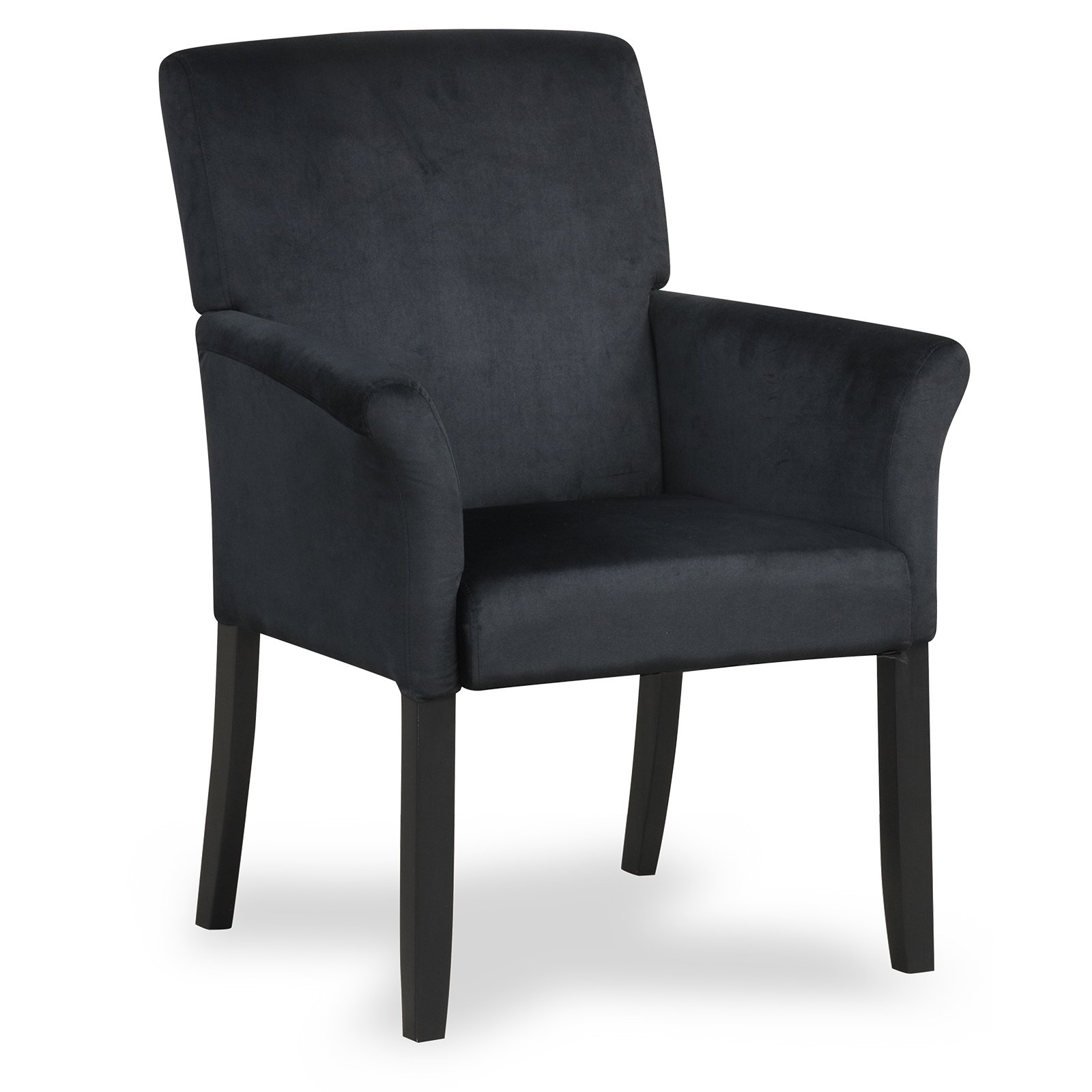 CAVEFI Fabric/Velvet Waiting Room Chair with Padded Armrests-Black - Savings Store