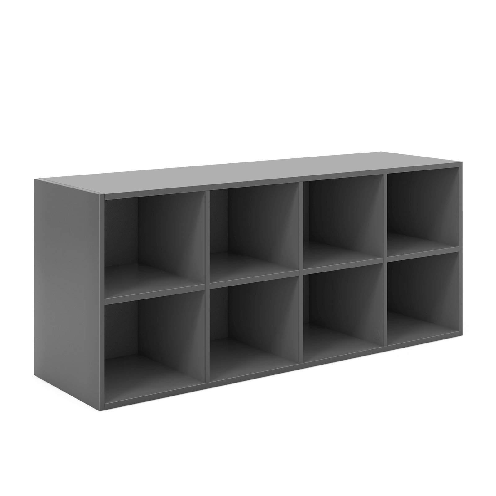 Shoes Cabinet - 8 Grid Shoe Bench 2 in 1 Shoe Organizer with 8 Storage Cubbies-Grey - Savings Store