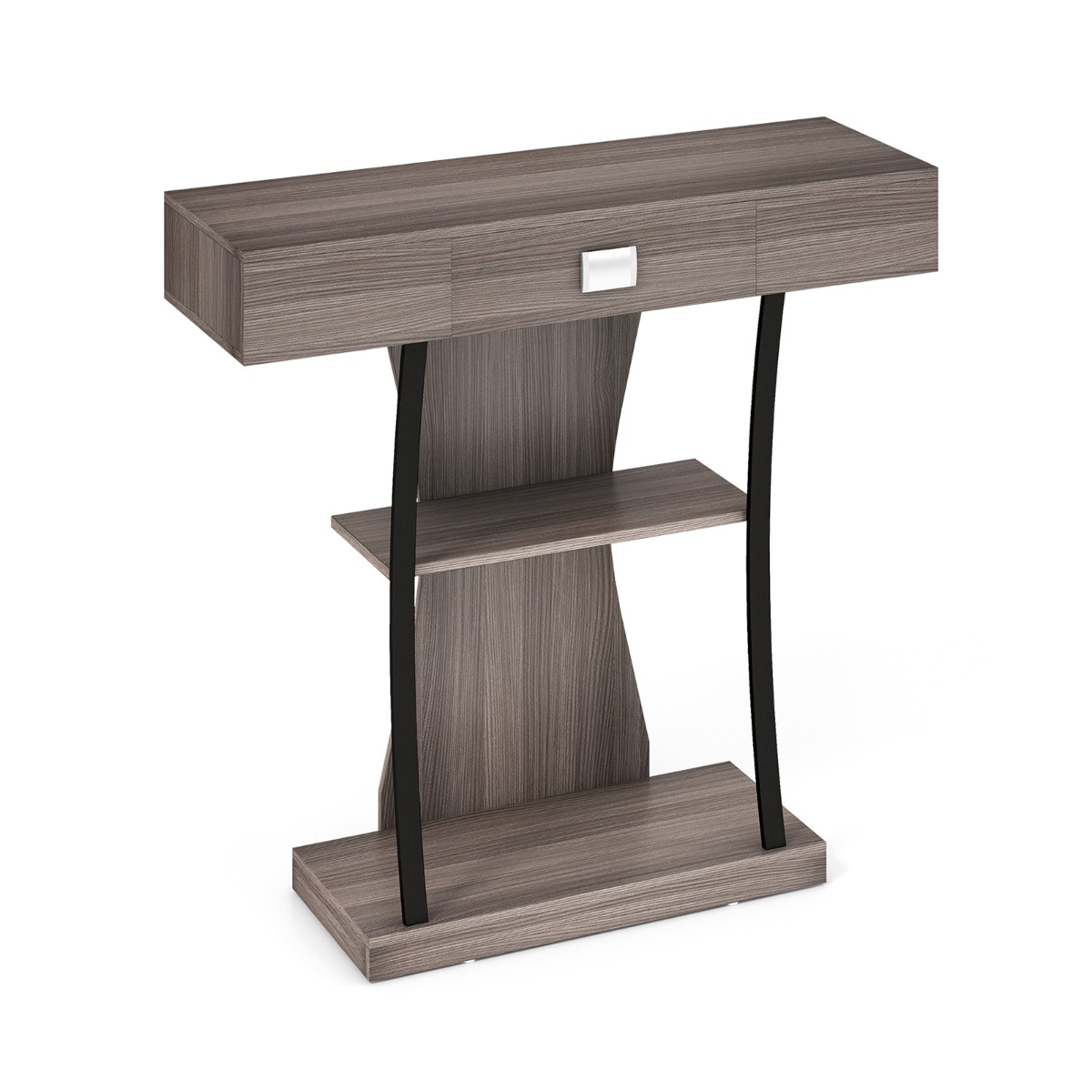 T-Shaped Console Table for Small Space-Grey - Savings Store