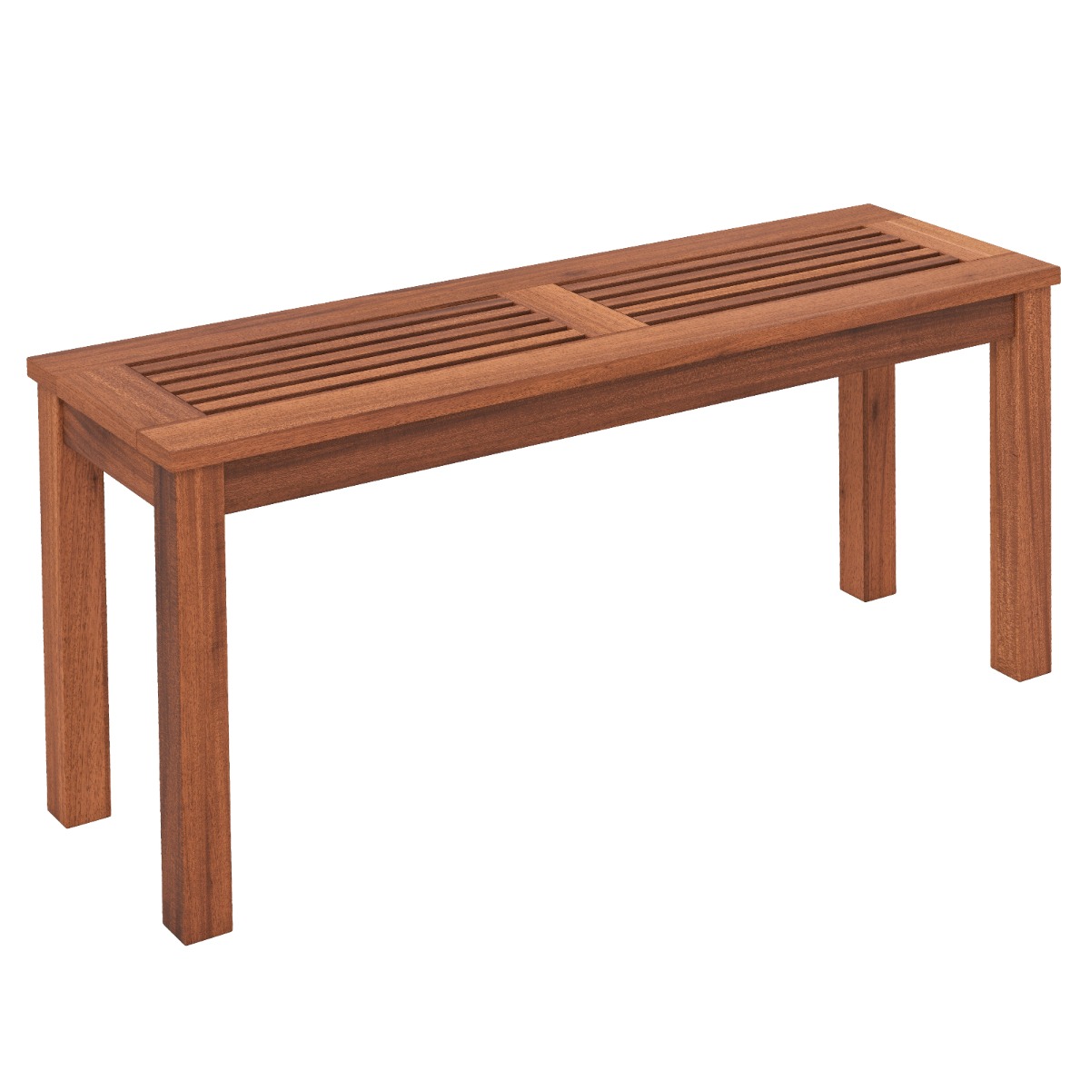 2-Person Patio Wood Bench with Slatted Seat - Savings Store