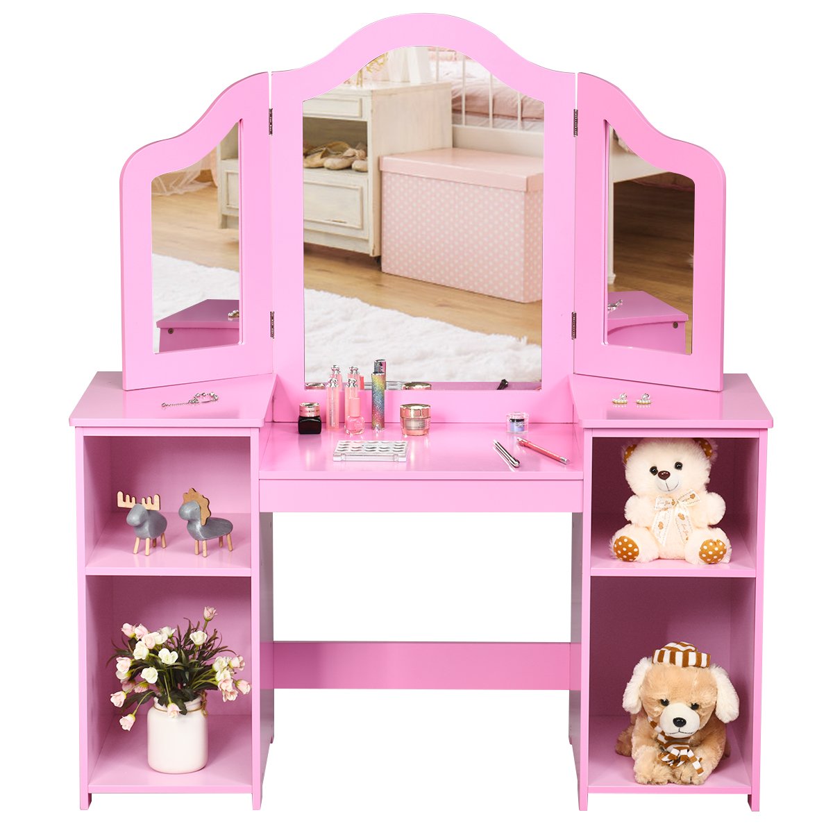 Dressing Table - PENSACOLA Dresser Pink 106cm - Savings Store