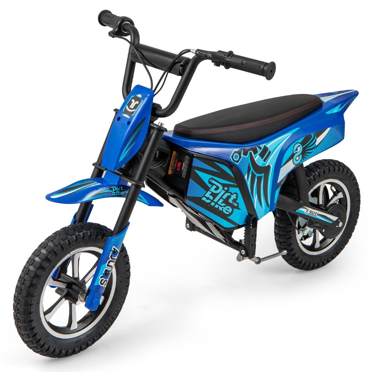 Kids Electric Motorbike with Double Battery and Pneumatic Tires-Navy - Savings Store