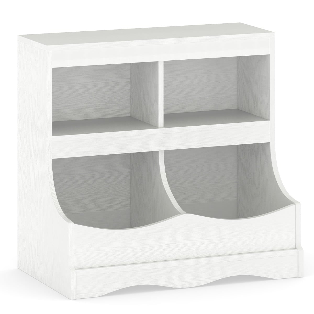 LENOR Multi-Bin Toy Storage Cabinet for Children's Room and Playroom-White - Savings Store