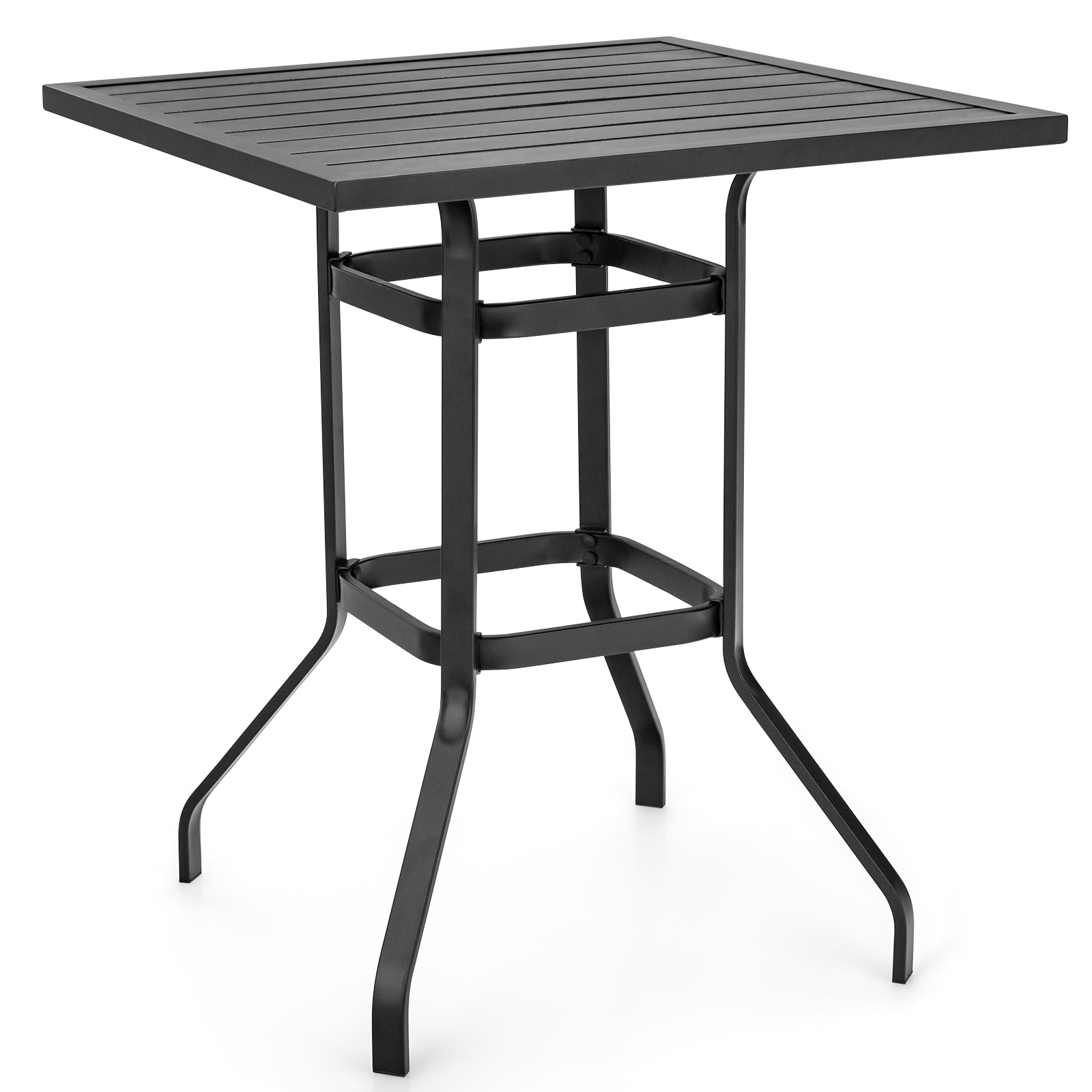 81 cm Patio Bar Height Table with Powder-Coated Tabletop - Savings Store