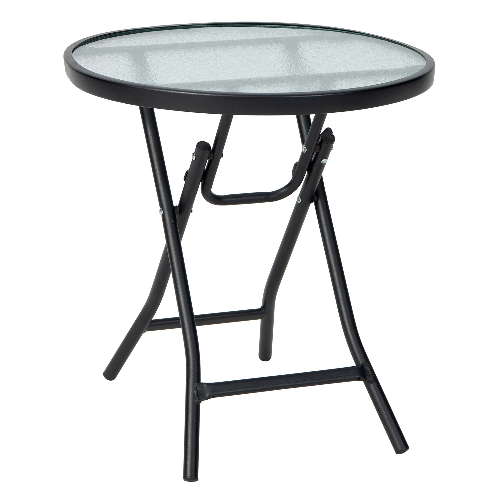 Garden Table - Folding Garden Side Table with Tempered Glass for Balcony Backyard - Savings Store