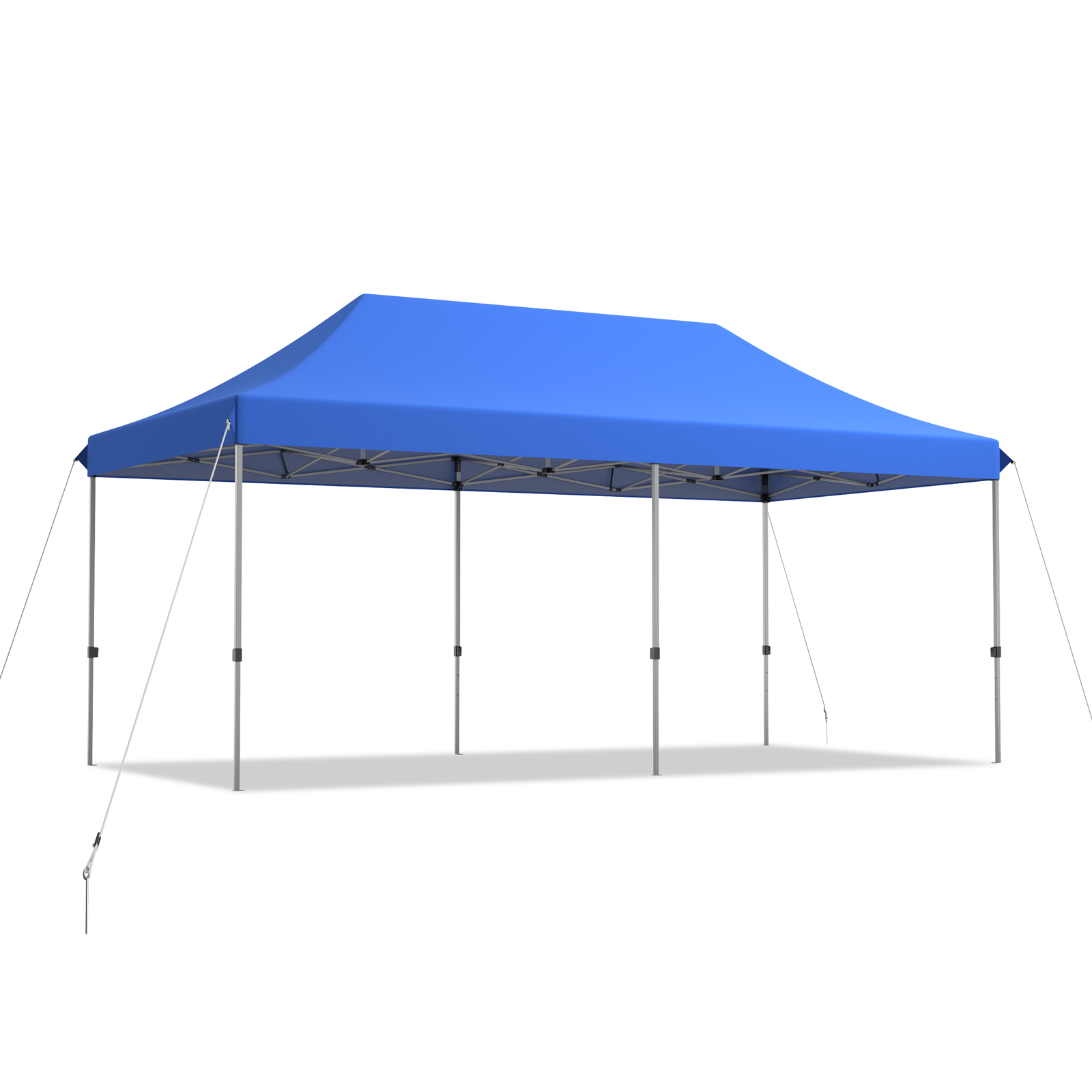 6 x 3m Pop Up Gazebo with 3 Height Positions and Wheeled Storage Bag-Blue - Savings Store