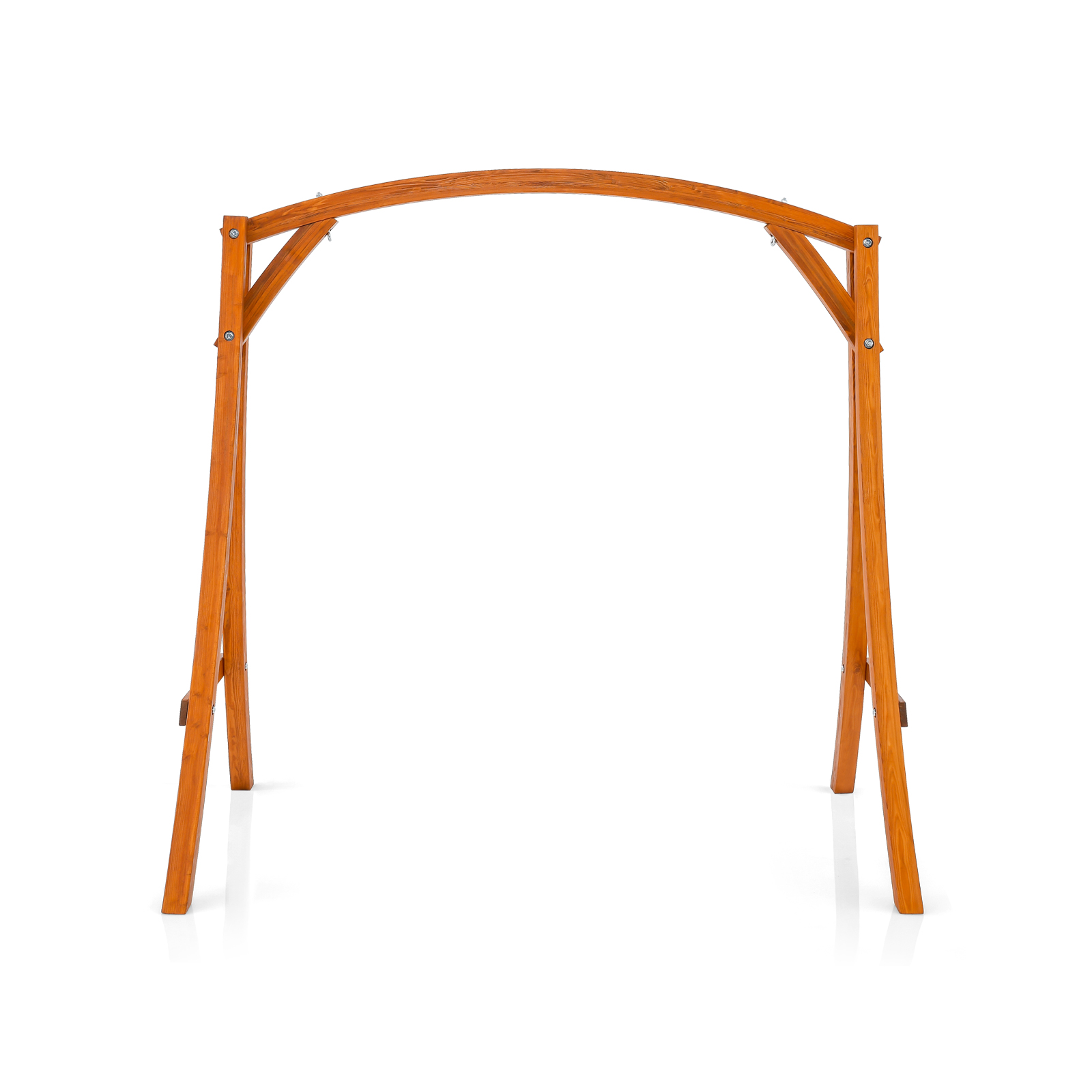 Patio Wood Swing Frame with Curved Arc Top - Savings Store