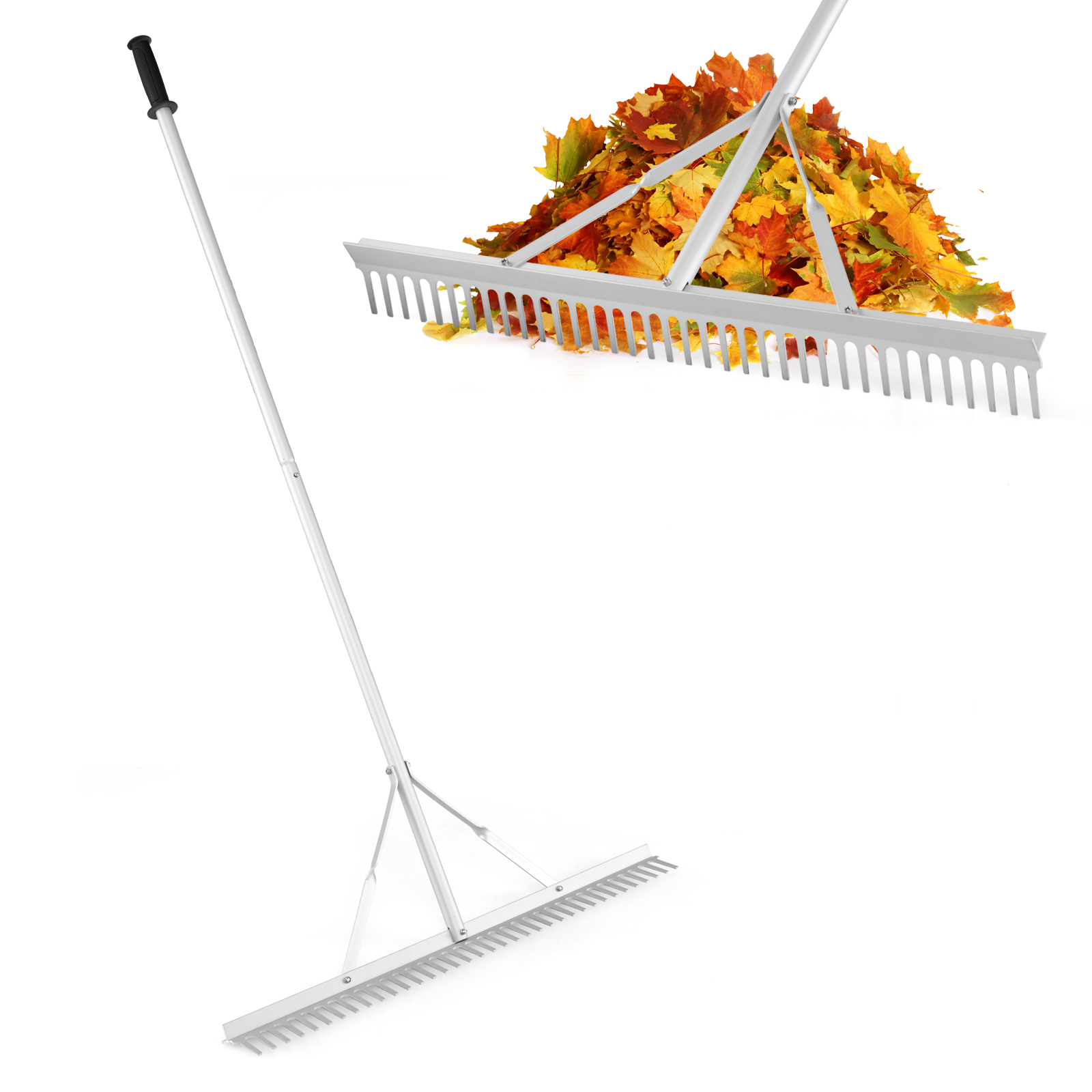Heavy-Duty Aluminum Landscape Rake with 91 cm Wide Rake Head - Savings Store