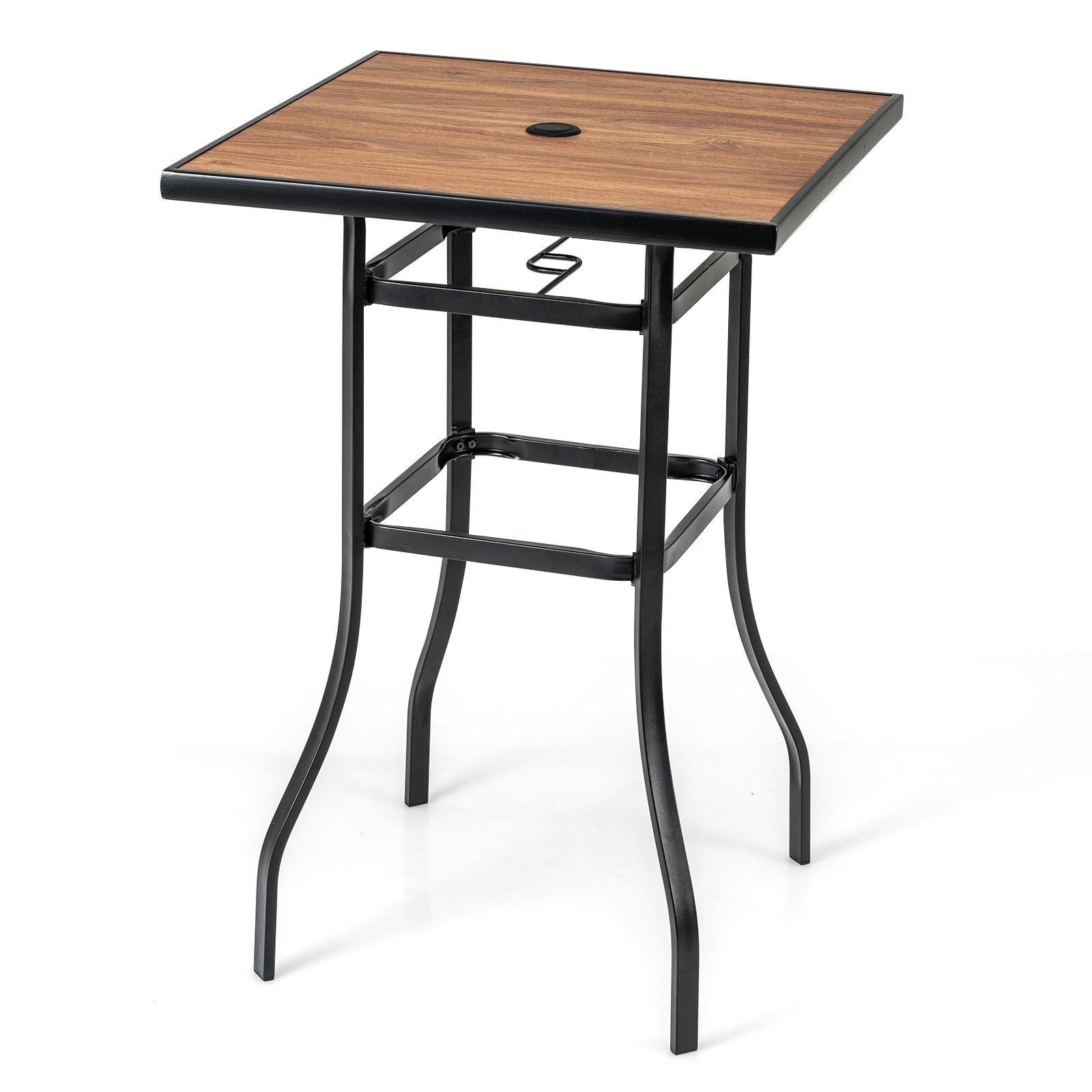 Garden Table - Outdoor Square Tabletop Bar Height Table for Garden Backyard Poolside - Savings Store