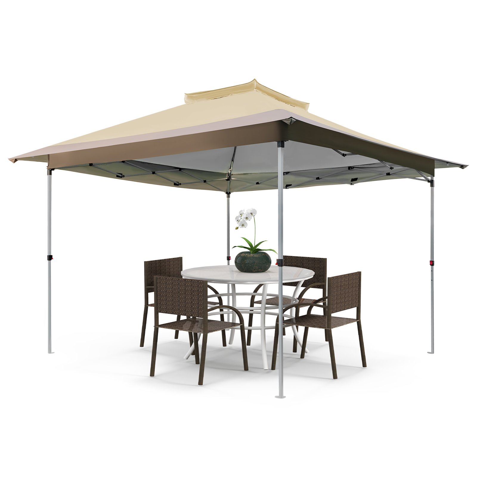 Garden Gazebo - Pop up Gazebo with Vented Top and Portable Canopy Shelter-without Mesh Netting - Savings Store
