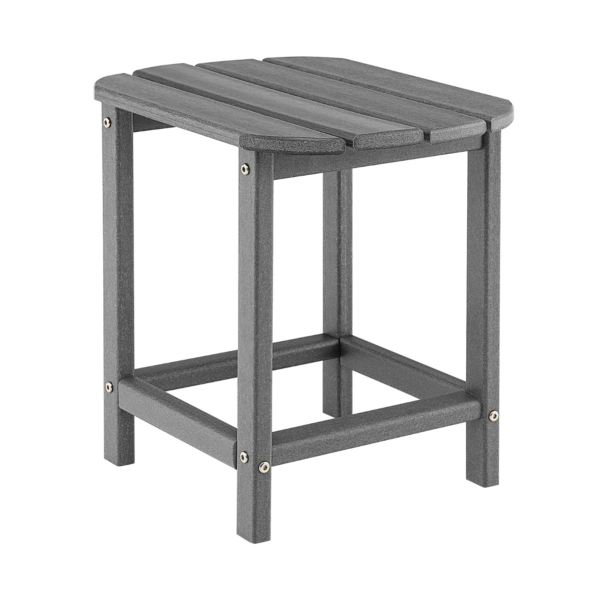 Weather-Resistant HDPE Adirondack Table Side Table-Grey - Savings Store